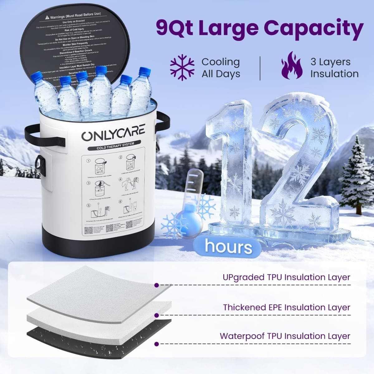 ONLYCARE Cold Therapy Machine, Ice Machine for Knee After Surgery thumbnail 2