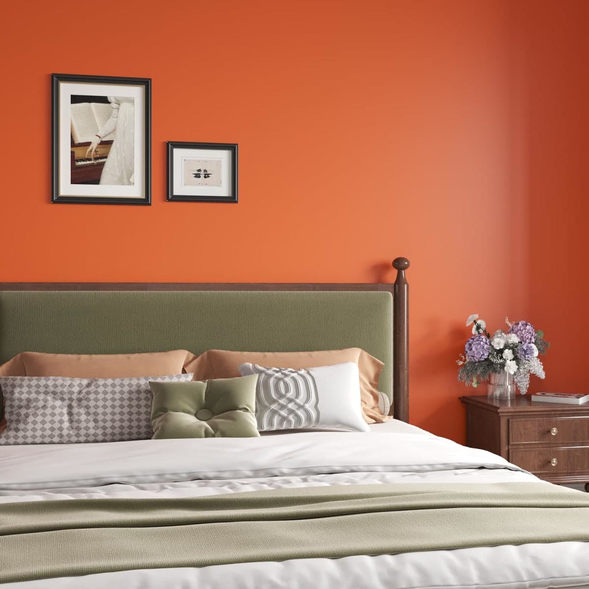 VaryStyle Burnt Orange Wallpaper Solid Color Peel and Stick Wallpaper Orange Contact Paper for Cabinets Drawers Shelves 15.7"x118" Self Adhesive Removable Waterproof Vinyl Wrap for Bedroom Bathroom thumbnail 4