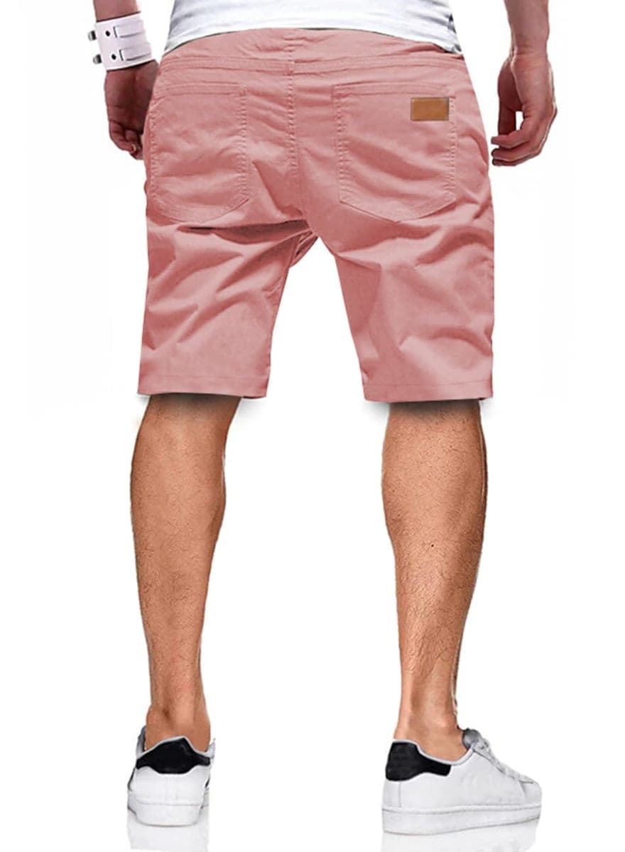 JMIERR Mens Summer Casual Cotton Twill Chino Shorts, S4 Pink, XL thumbnail 2