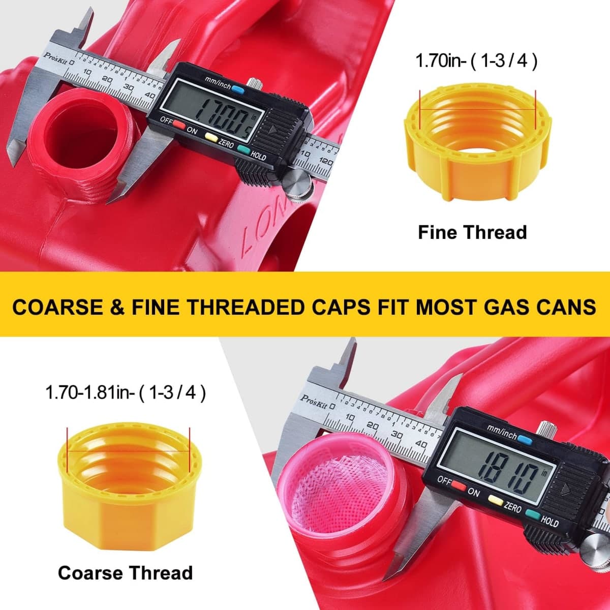 Gas Can Nozzle, Can Spout Replacement, Replacement Gas Can Spout. All gaskets are installed and ready to use upon receipt. For 1/2/5/10 gallon gas can. Easy and convenient to use (2 Kit-Yellow） thumbnail 3