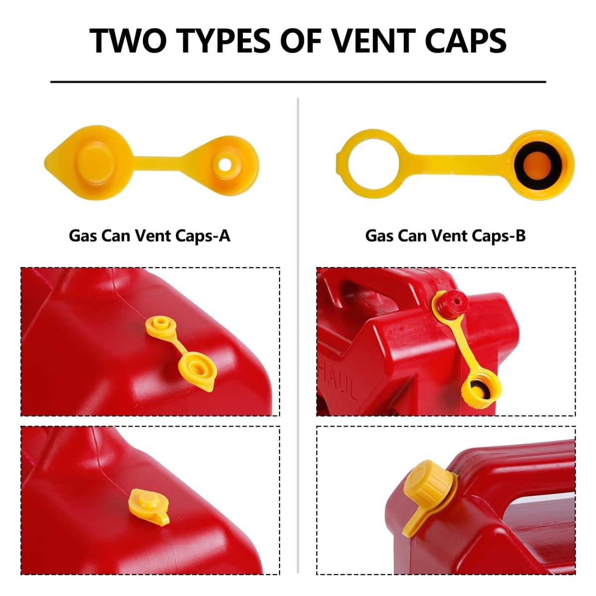 Gas Can Nozzle, Can Spout Replacement, Replacement Gas Can Spout. All gaskets are installed and ready to use upon receipt. For 1/2/5/10 gallon gas can. Easy and convenient to use (2 Kit-Yellow） thumbnail 5