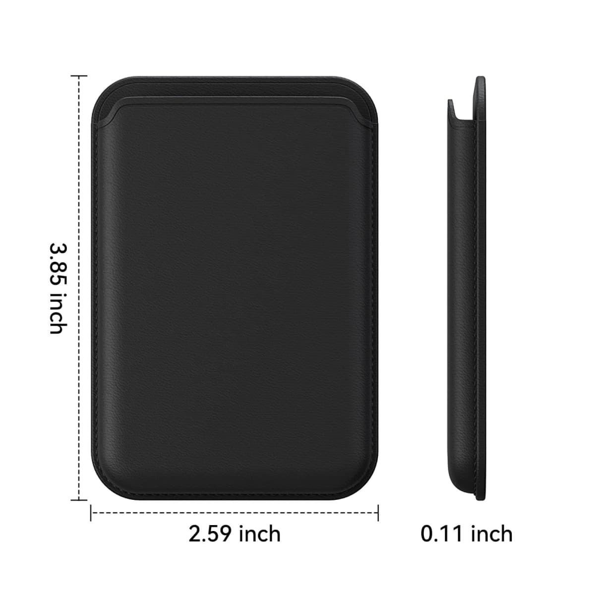 KRTALS Stronger Magnetic Phone Wallet RFID Leather Mag-Safe Card Holder for iPhone 16 Series, Mag-Safe Accessories Stick on Series for iPhone 17/16/15/14/13/12 and Pro/Promax, Black thumbnail 5