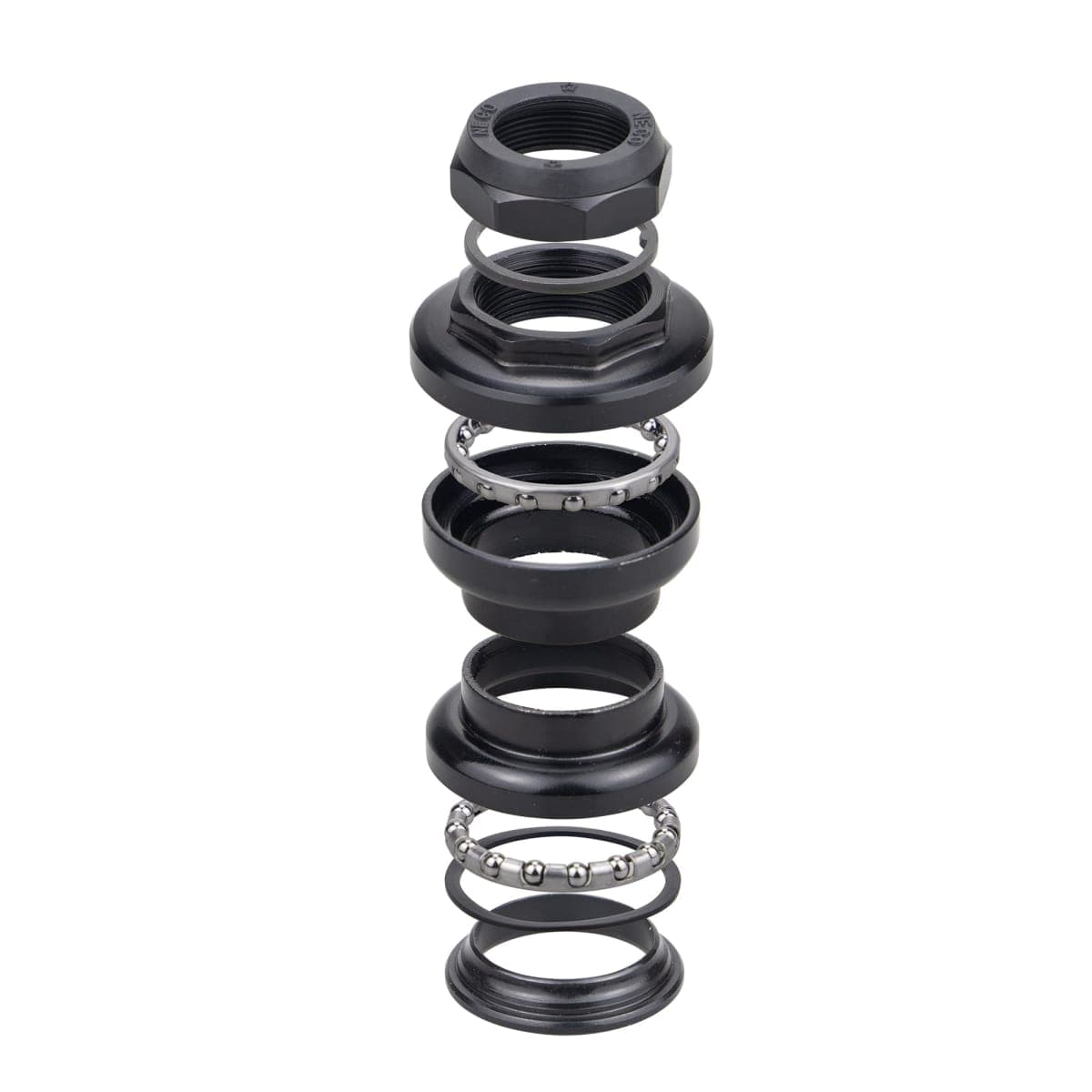 MAKELEN 25.4mm External Cup Threaded Headsets for for 25.4mm (1") Front Fork Steerer, 30mm Head Tube and 22.2mm Handlebar Stem Lightweight Headset Black — image 1