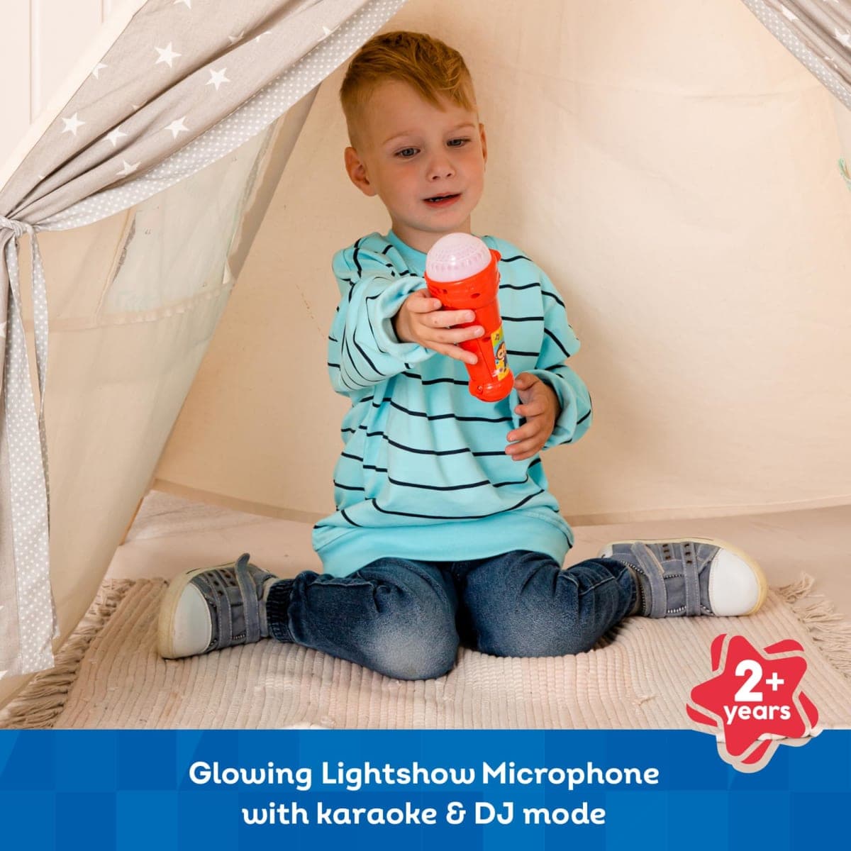 Kids Hits Educational Toddler Lightshow Microphone Toy - Great Hits, Red 2 Years Plus thumbnail 3