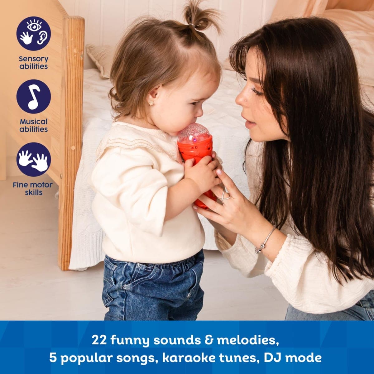 Kids Hits Educational Toddler Lightshow Microphone Toy - Great Hits, Red 2 Years Plus thumbnail 4