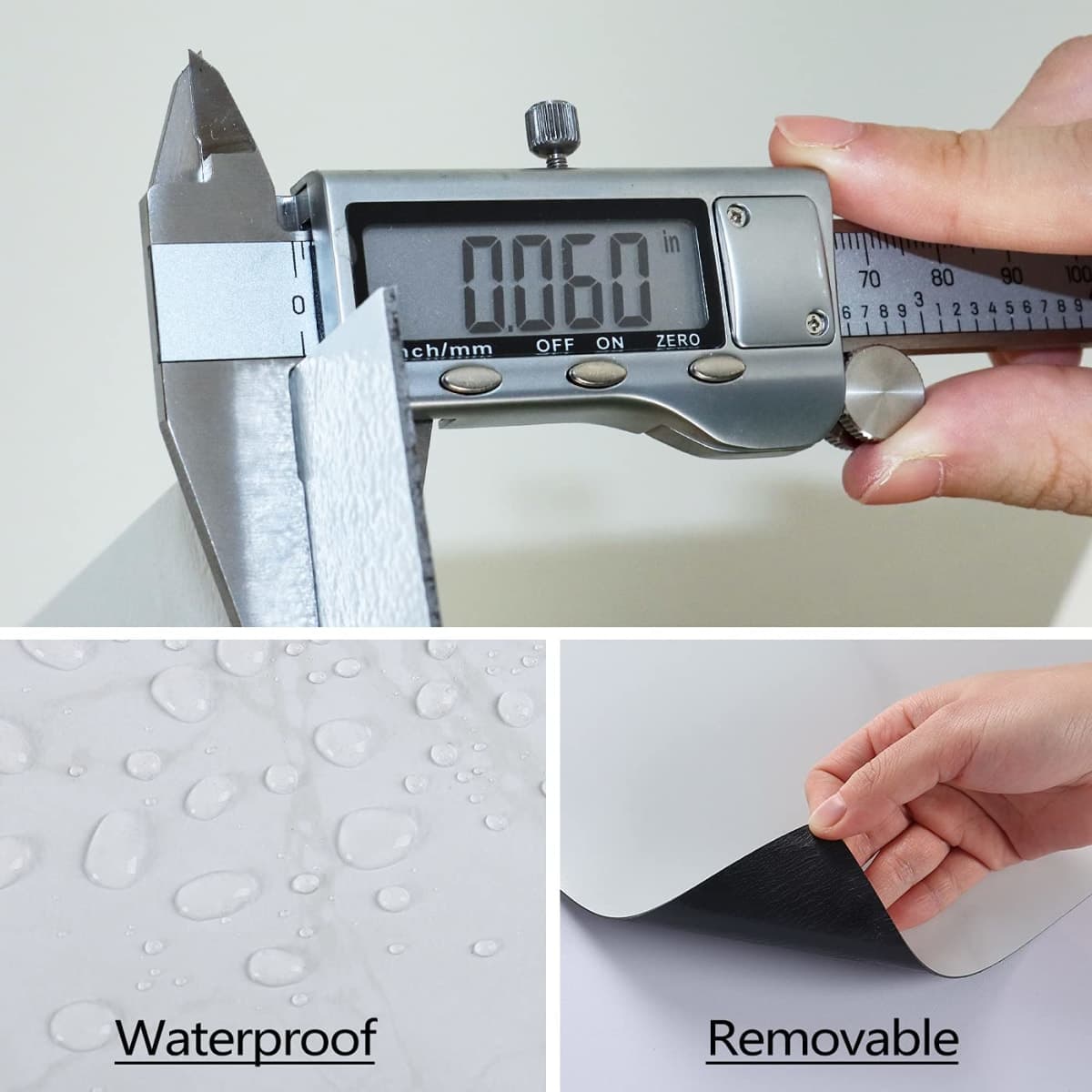Livelynine 32-Pack Removable Floor Tiles Peel and Stick Flooring Charcoal Grey Vinyl Flooring Waterproof Bathroom Floor Tile Stickers Stick On Laminate Flooring Sticky Linoleum Flooring 30X30CM thumbnail 5