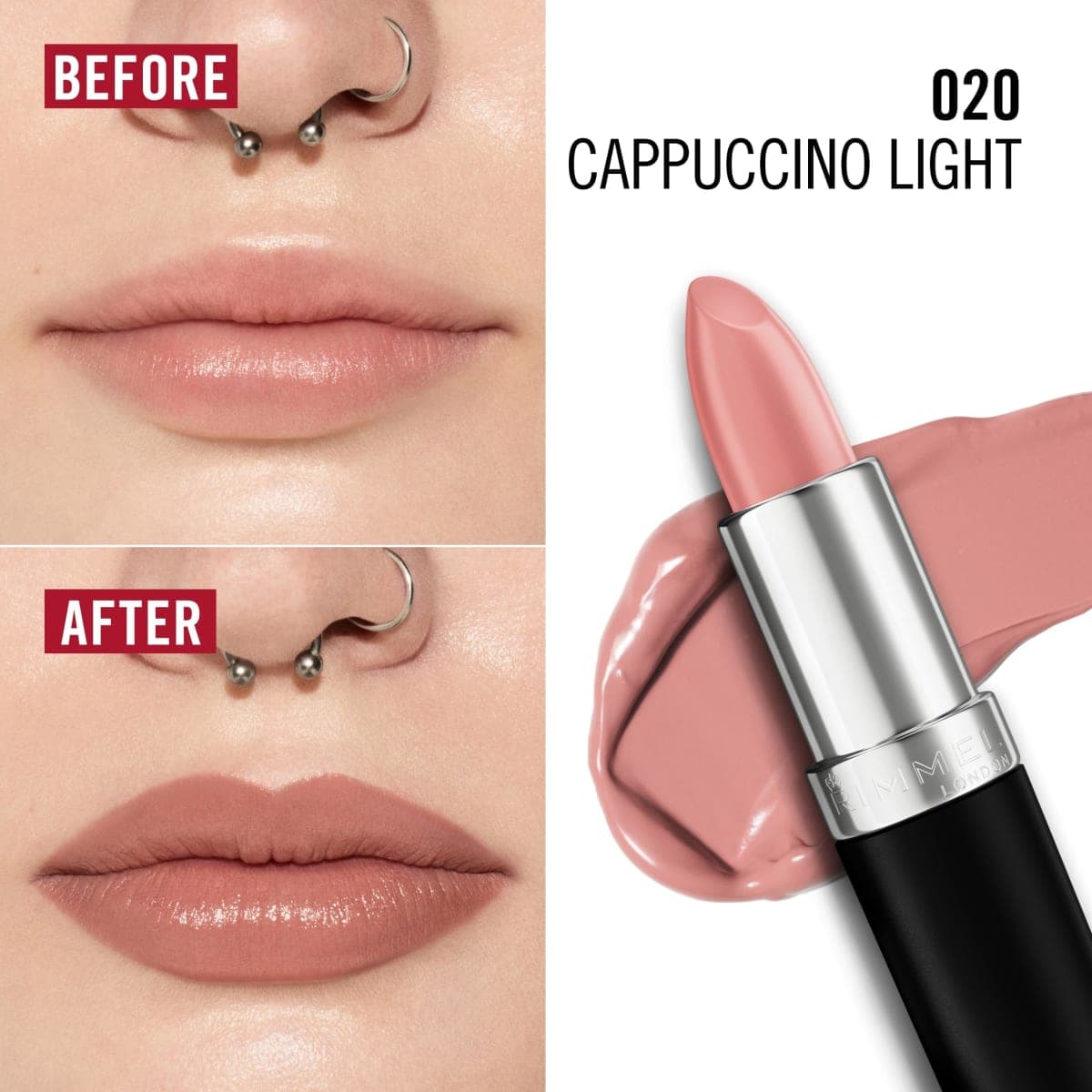 Rimmel Lasting Finish Lipstick- 90's Nude Collection 20 Cappuccino Light (Pack of 1) thumbnail 5