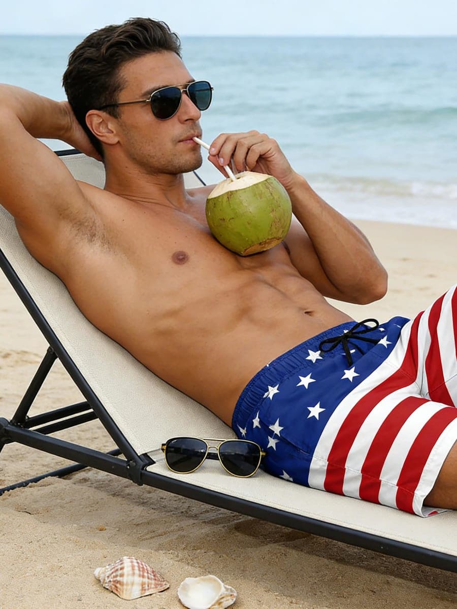 Cozople Boys Swim Trunks Compression Liner Swim Shorts Quick Dry Bathing Suit with Boxer Brief Swimwear 2-20T, Palm Tree Pink, 18 Years thumbnail 3