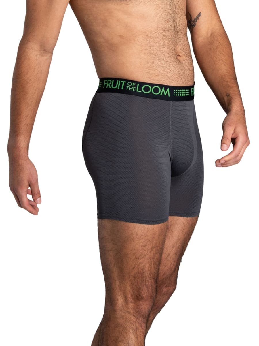 Fruit of the Loom Men's Breathable Boxer Briefs (Regular & Big Man), Regular Leg - Micro Mesh - 3 Pack - Assorted, Medium thumbnail 3
