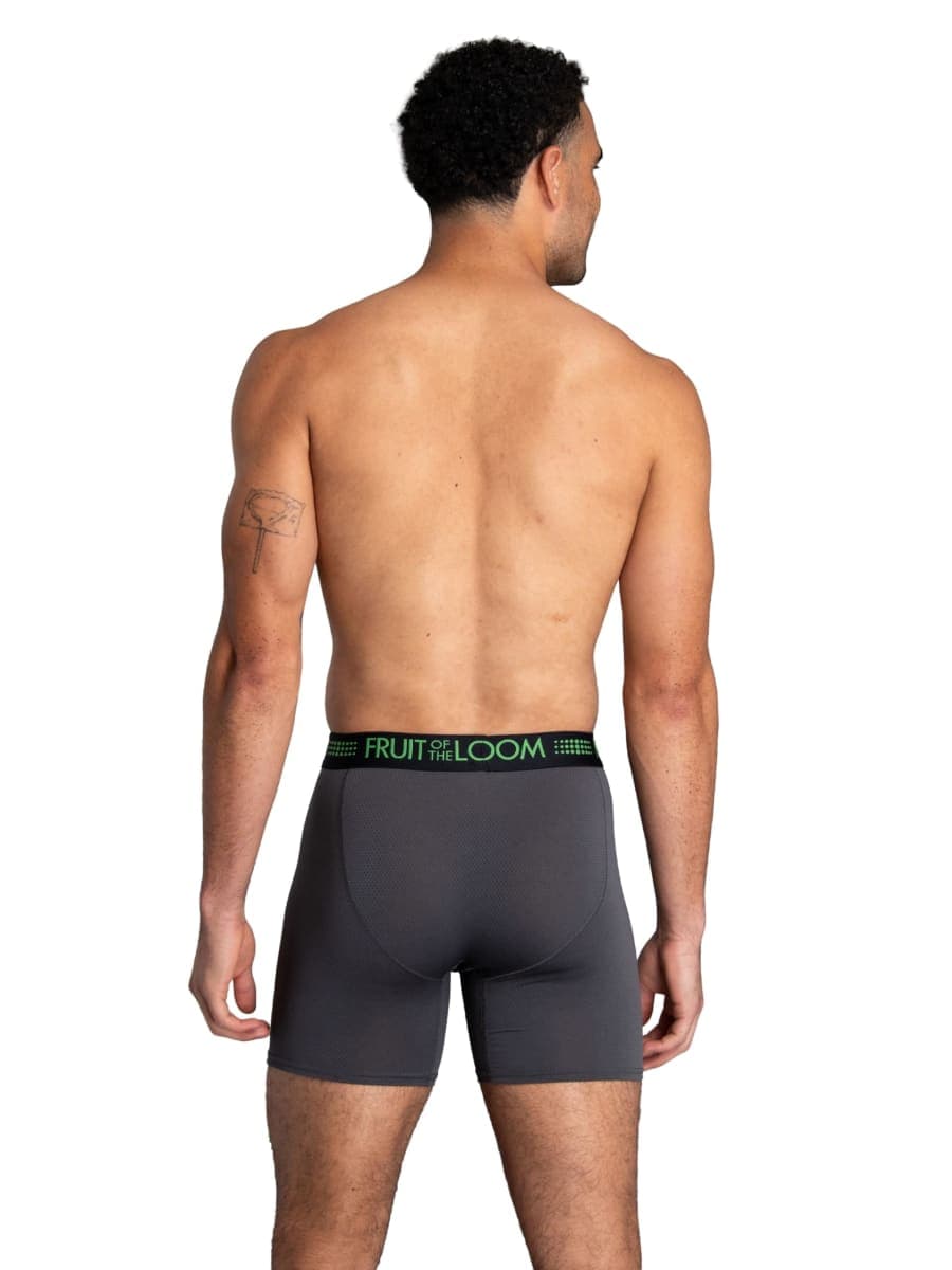 Fruit of the Loom Men's Breathable Boxer Briefs (Regular & Big Man), Regular Leg - Micro Mesh - 3 Pack - Assorted, Medium thumbnail 4