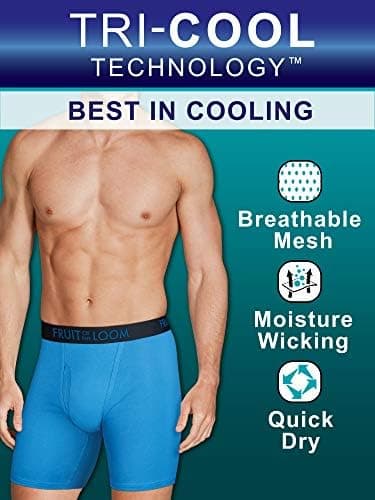 Fruit of the Loom Men's Breathable Boxer Briefs (Regular & Big Man), Regular Leg - Micro Mesh - 3 Pack - Assorted, Medium thumbnail 5