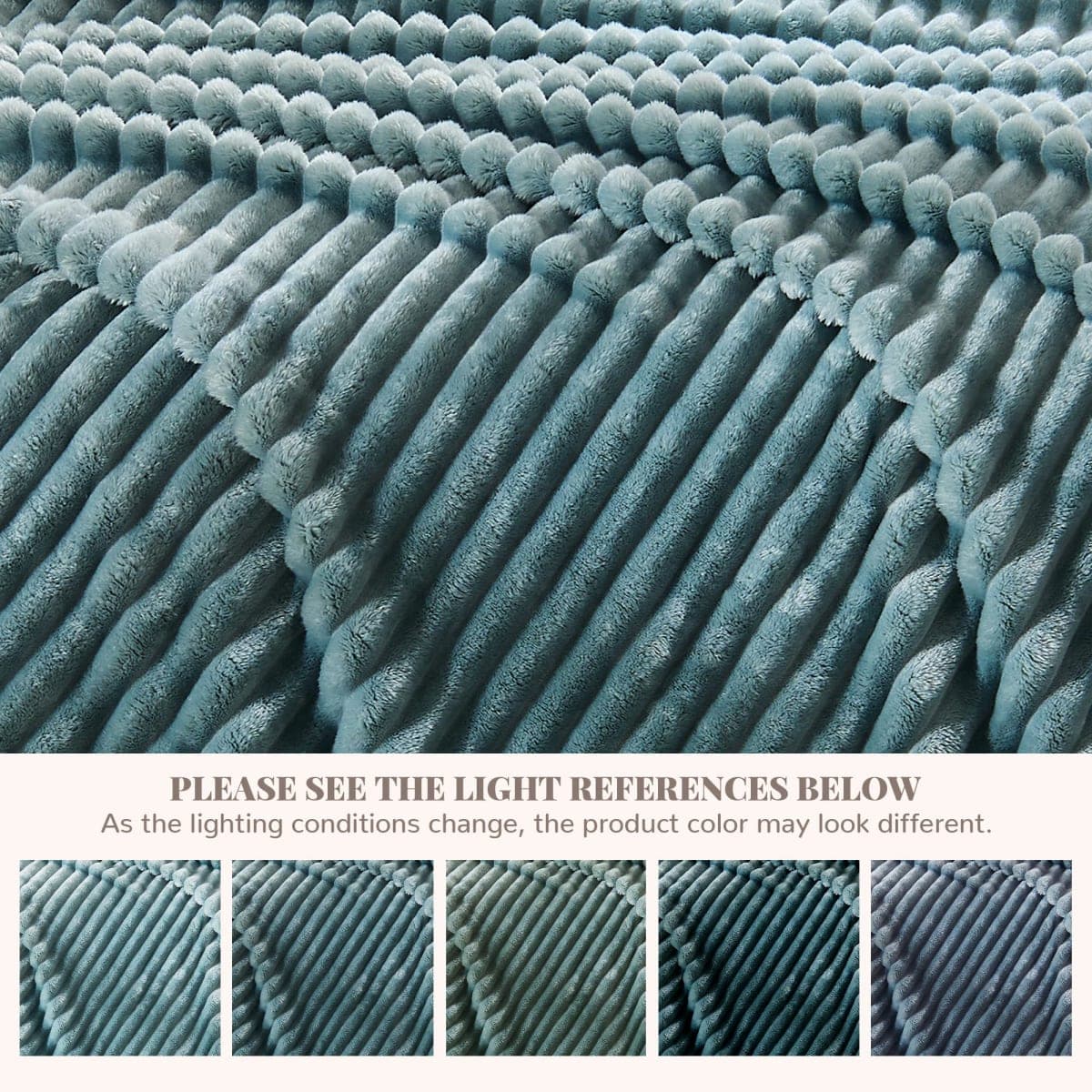 SUPRYNEX Green XL Throw Blanket 50x70 Inches - Striped Super Soft Plush Microfiber, Lightweight All-Season for Couch Sofa Bed thumbnail 3
