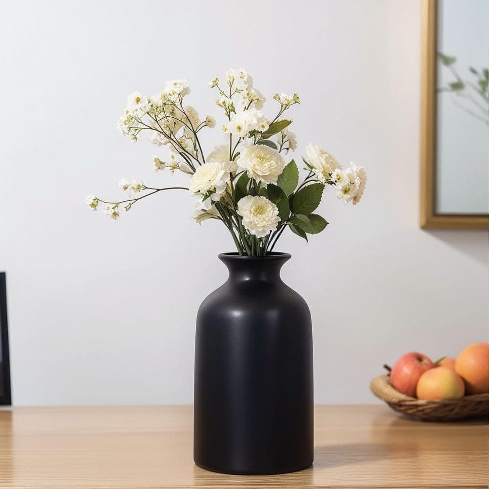 12 Pack Black Bud Vase, Modern Boho Small Vases for Dry Flowers, 5in Mini Ceramic Bud Vases for Home Decor, Centerpieces in Bulk, Mini Flower Vases for Wedding, Home, Table, Party Decor thumbnail 4