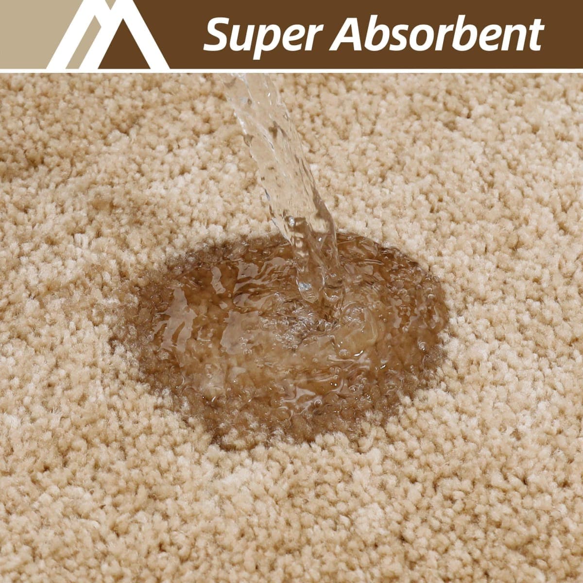 COSYHOMEER Extra Thick Bath Rugs for Bathroom Non Slip Bath Mat 24x48 Beige thumbnail 2
