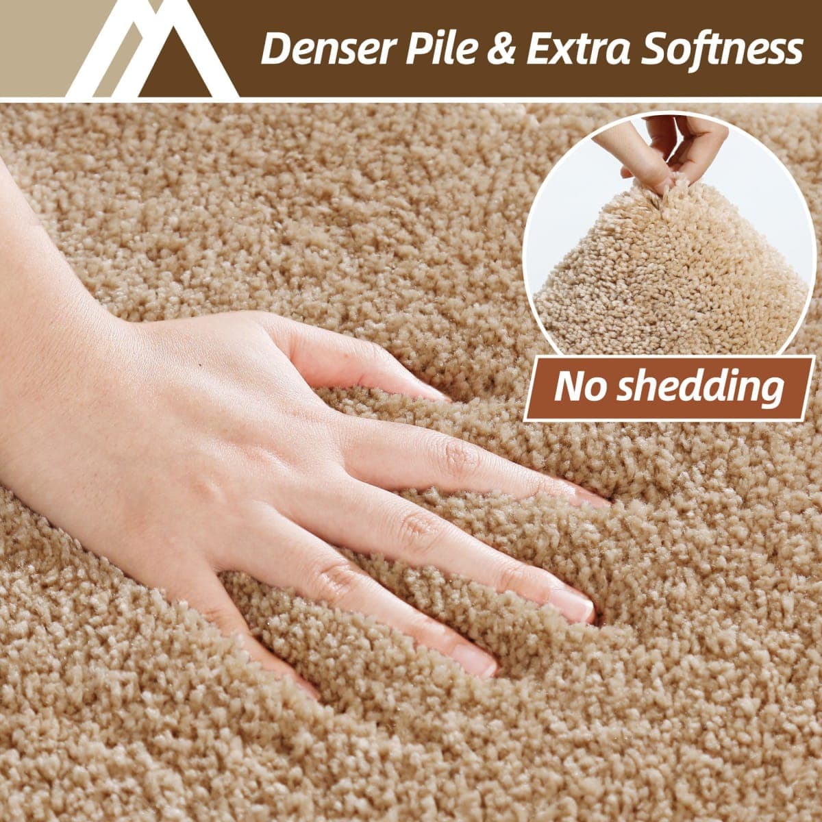 COSYHOMEER Extra Thick Bath Rugs for Bathroom Non Slip Bath Mat 24x48 Beige thumbnail 4