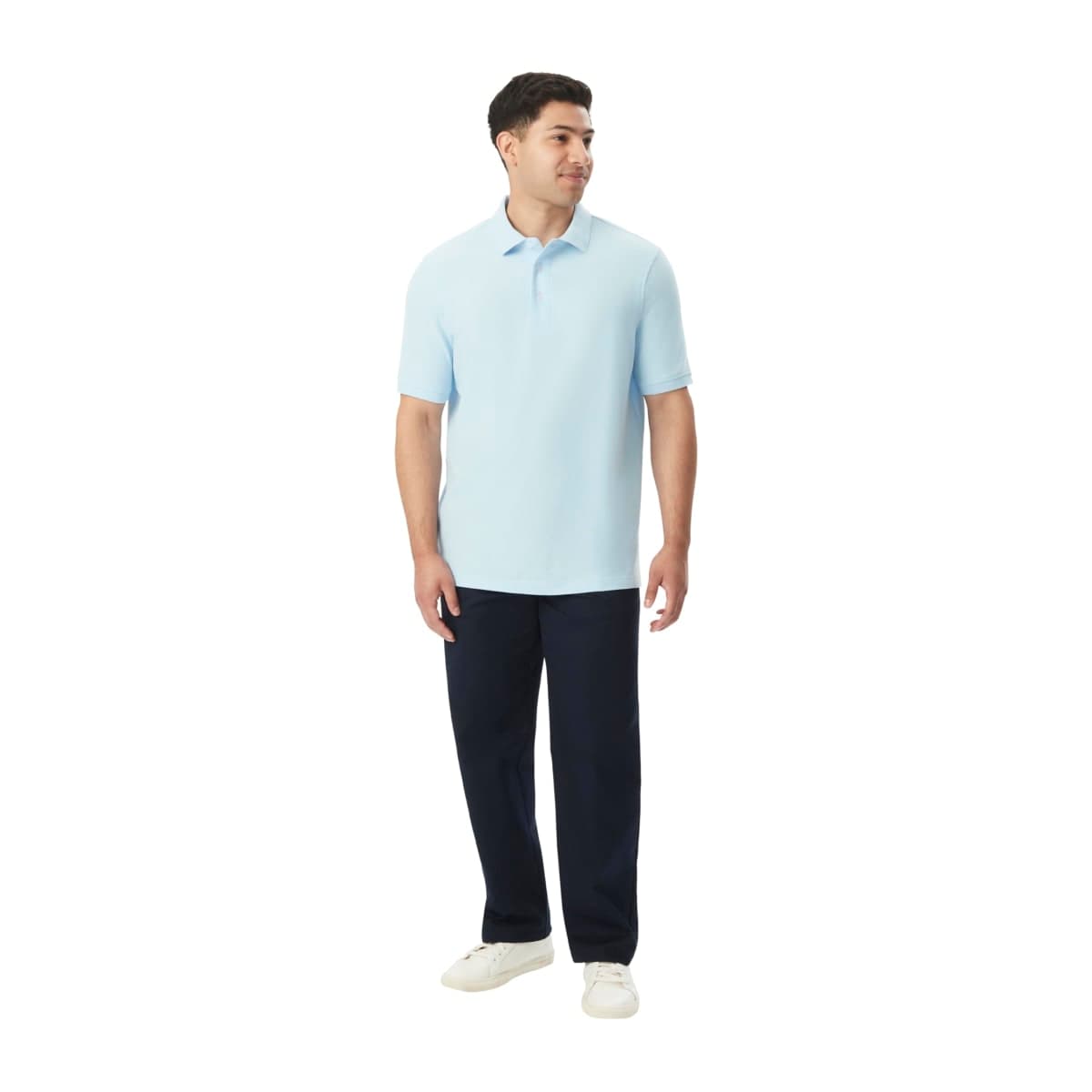 French Toast Young Men's Pique Polo Shirt with Short Sleeves, Light Blue, Large thumbnail 2