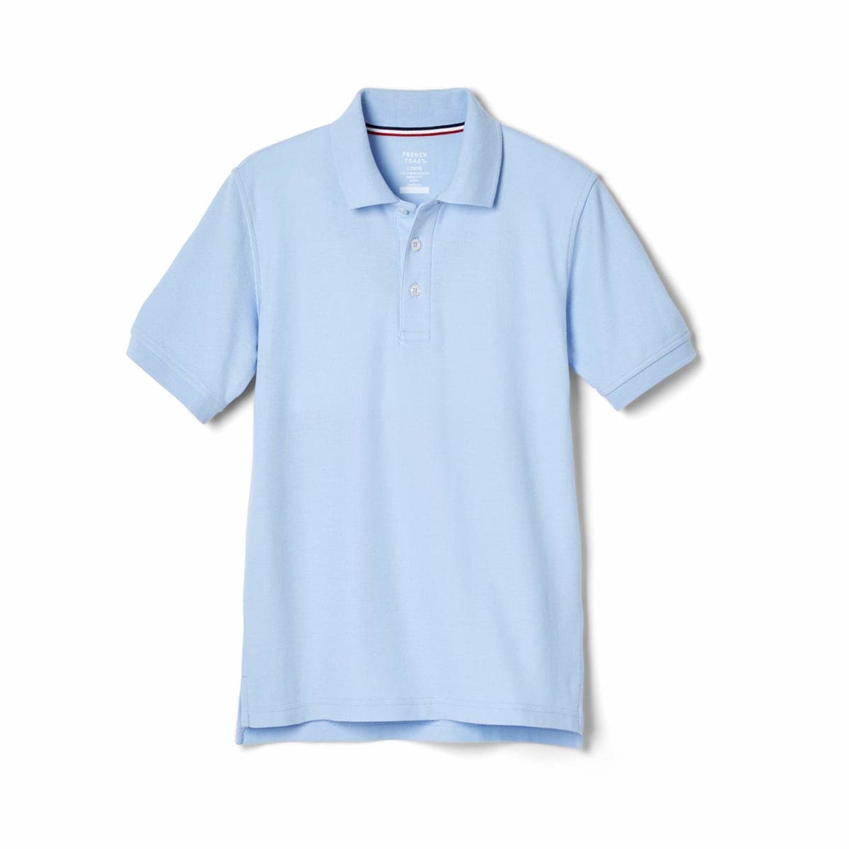 French Toast Young Men's Pique Polo Shirt with Short Sleeves, Light Blue, Large thumbnail 5