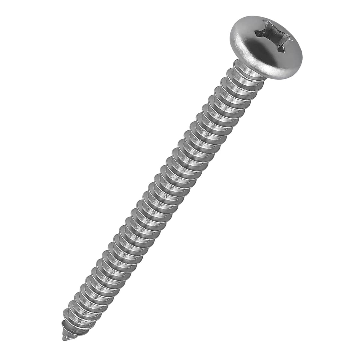 #12 x 2-1/2" (30 Pack) Stainless Steel Phillips Pan Head Wood Screws, Stainless Steel 304 (18-8), Pan Head Sheet Metal Screws Self Tapping Screws — image 1