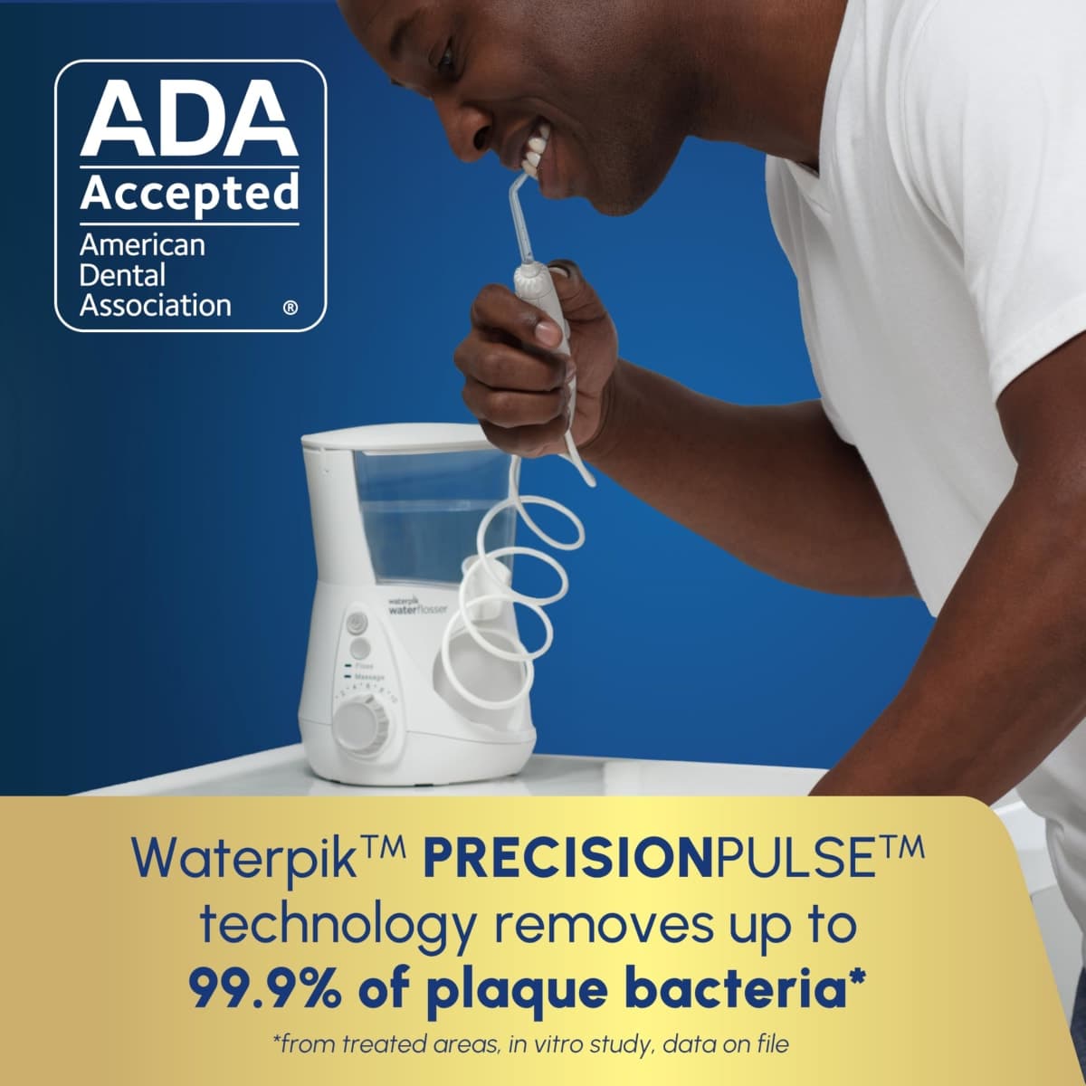 Waterpik Aquarius Water Flosser For Teeth Cleaning, Gums, Braces, Dental Care, Electric Power With 10 Settings, 7 Tips For Multiple Users & Needs, CDA Validated, White WP-660, Packaging May Vary thumbnail 3