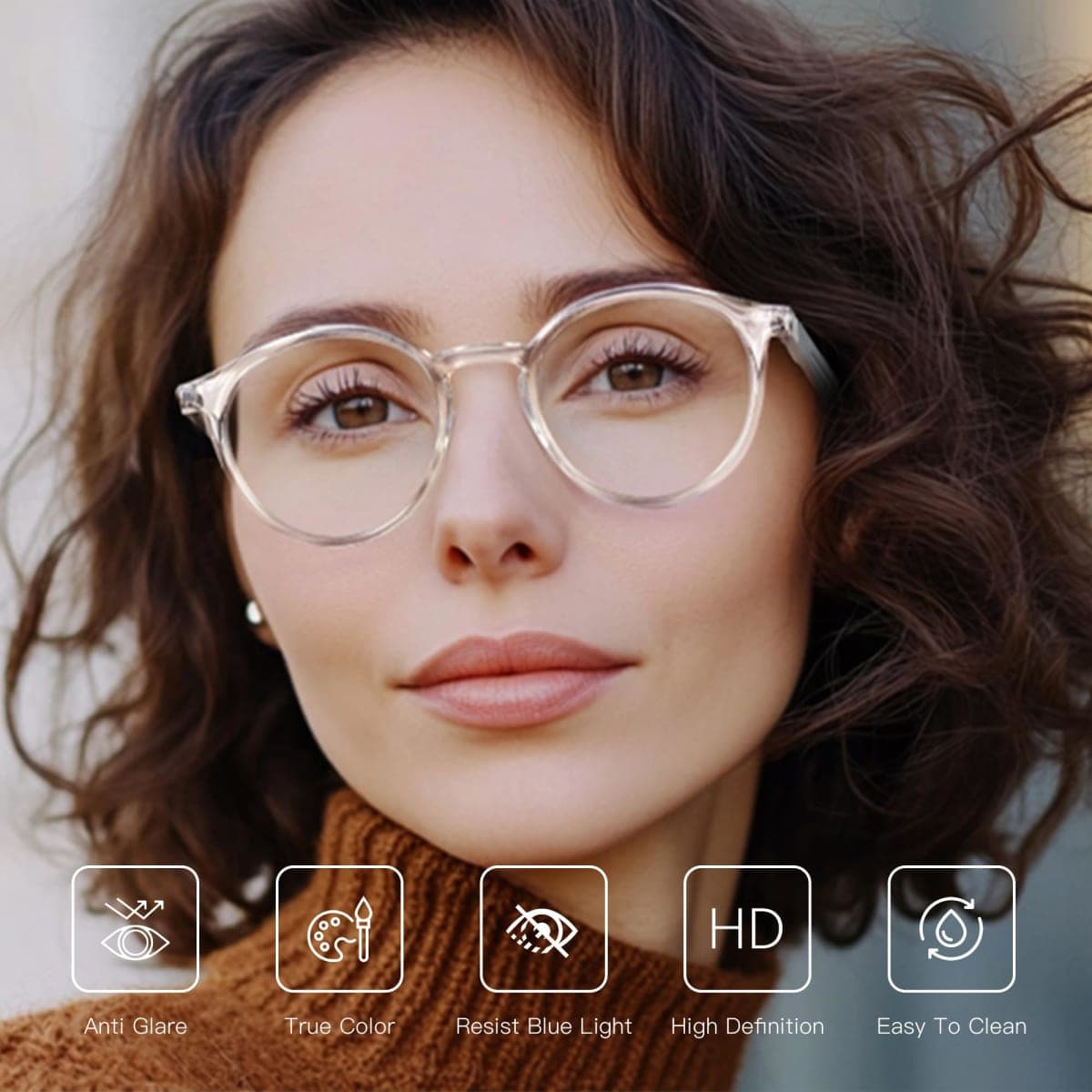 BLUEMOKY Reading Glasses for Men and Women: Blue Light Round Classic Eyeglasses - Computer Readers Glasses thumbnail 2
