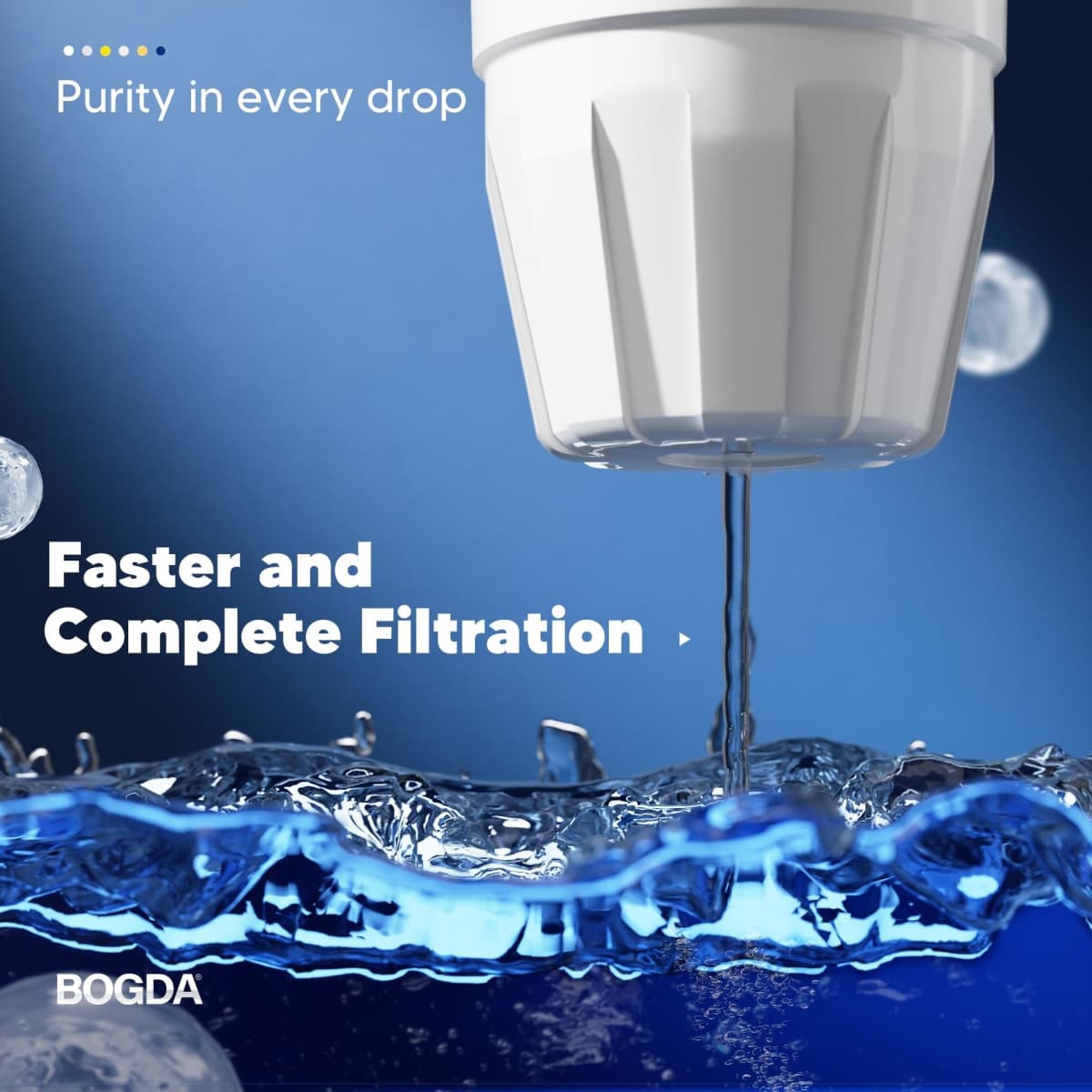 Upgraded Water Filter Replacement Fit for Zero Pitcher and Dispenser ZR-001 ZR-004 ZP-006 ZR-017, Five-Stage Filter System, Effectively Reducing Lead, Chromium, and Contaminants, 4 Packs, By BOGDA thumbnail 3