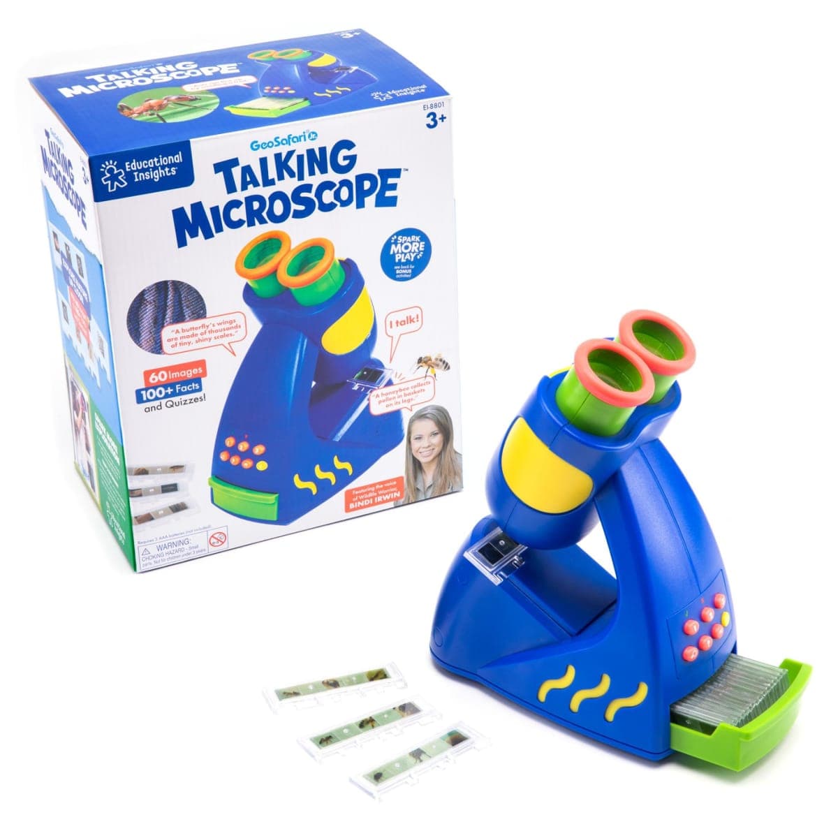 Educational Insights GeoSafari Jr. Talking Microscope Featuring Bindi Irwin - STEM Toys, Interactive Learning Toys, Kids Microscope with Prepared Slides, Science Set & Gifts for Ages 3+ — image 1