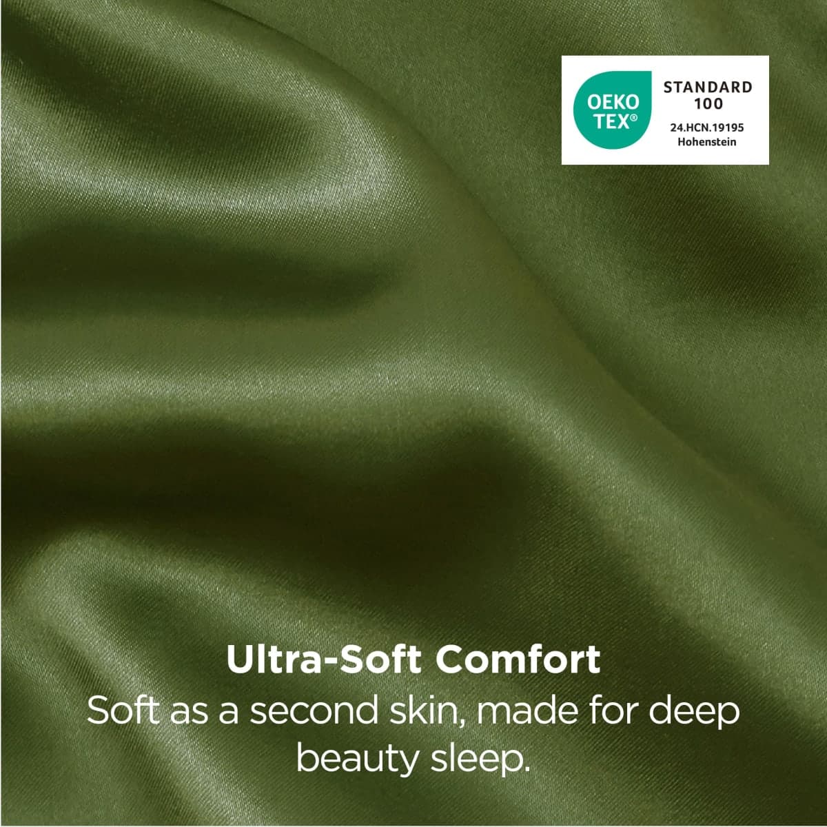 Bedsure Satin Pillow Cases Queen Size 2 Pack - Similar to Silk Pillow Cases, Silky Pillowcase Covers for Hair and Skin with Envelope Closure, Gifts for Women Men, Olive Green, 20x30 Inches thumbnail 5
