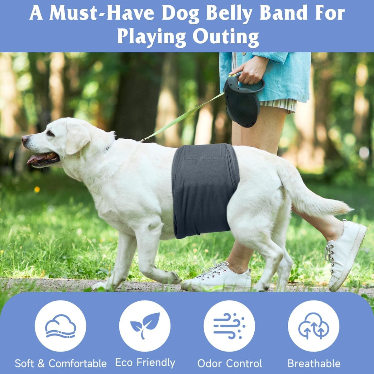 5 Pack Dog Diapers Male Reusable, Premium Belly Bands for Dogs, High Absorbing Male Dog Pee Wraps for Doggie in Incontinence or Excitable Urination Camouflage Pattern XL thumbnail 5