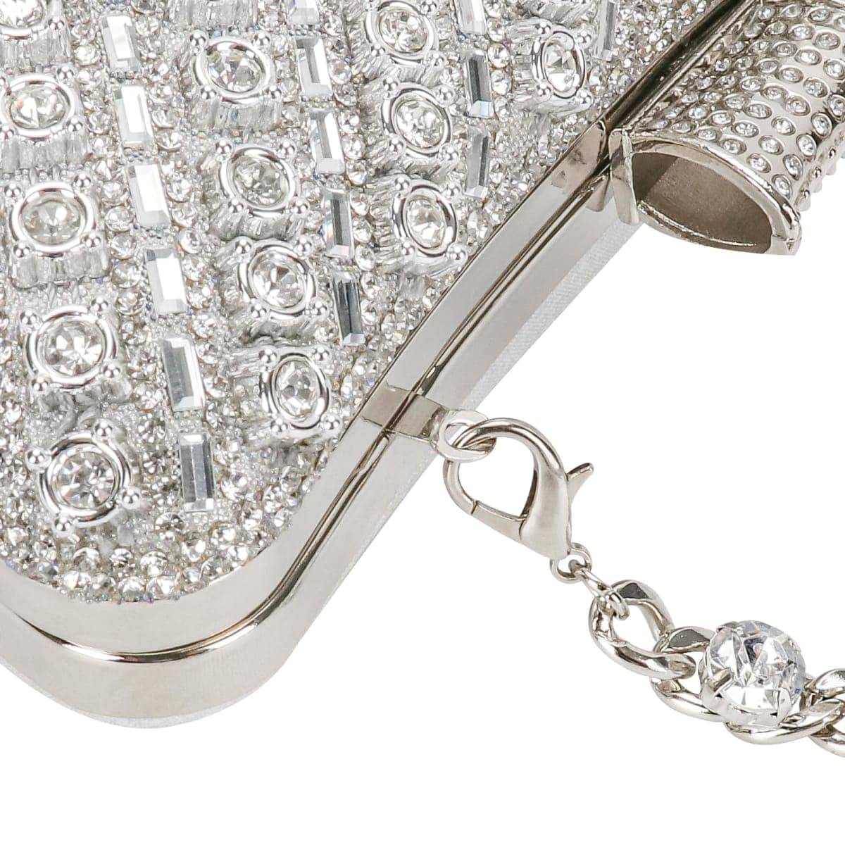 Womens Sparkly Rhinestone Clutch Purse, Glitter Evening Handbag thumbnail 4
