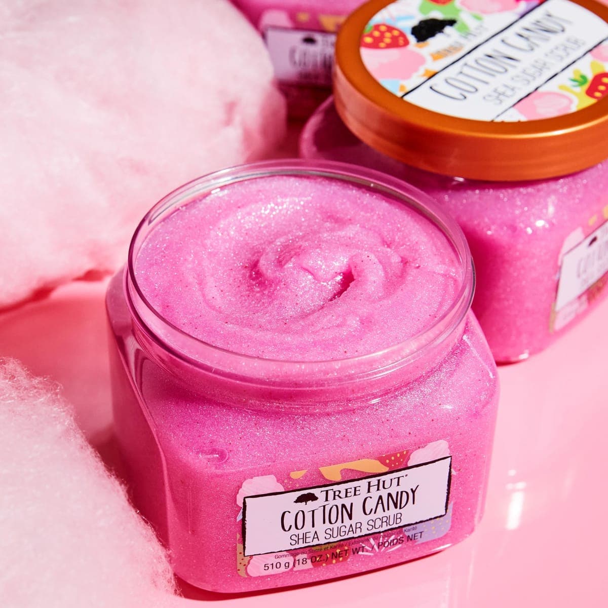 Tree Hut Cotton Candy Shea Sugar Scrub, 18oz thumbnail 2