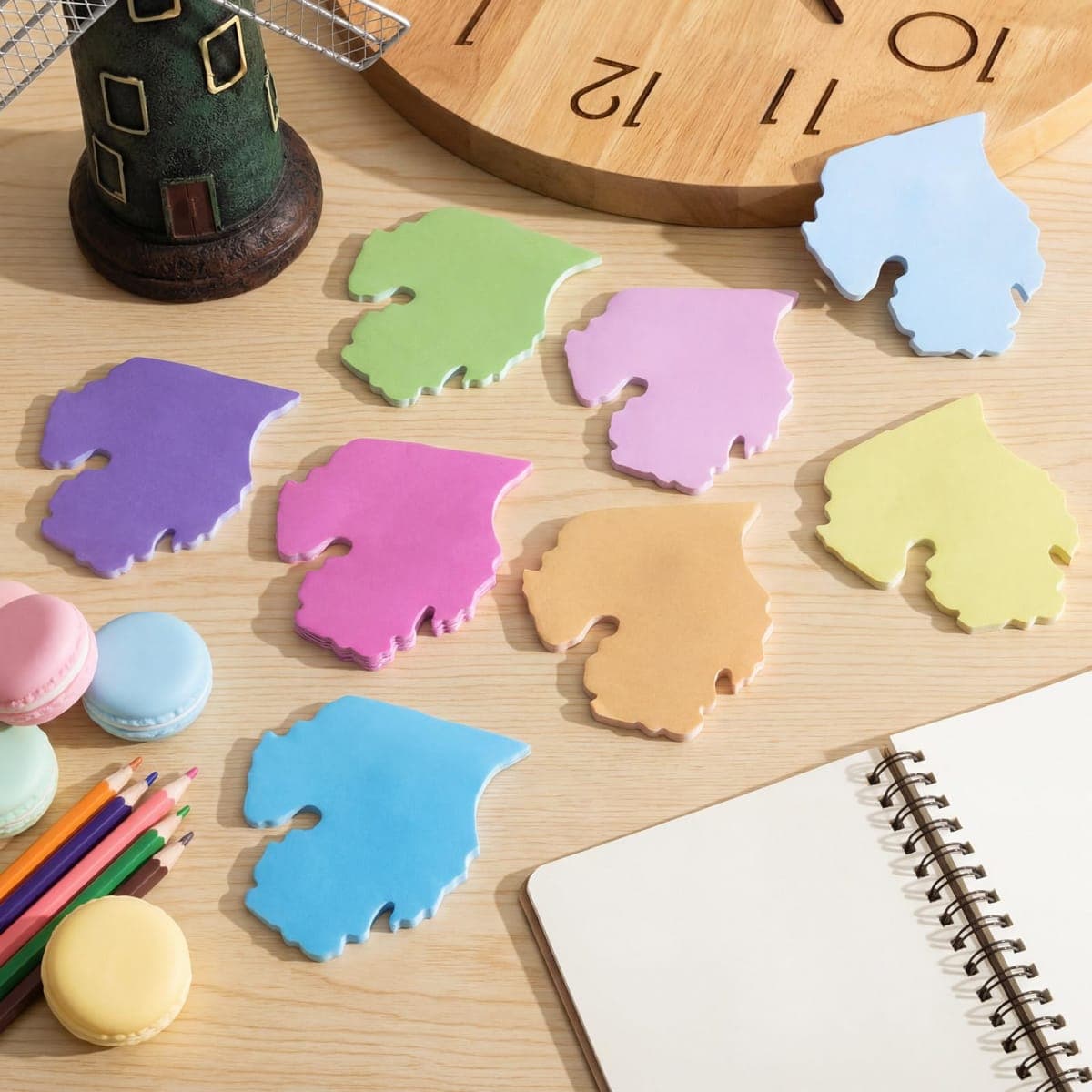 Gilprop 8 Pads/ 240 Sheets Michigan Gifts Michigan Shaped Sticky Notes Self Stick Notes Colorful Memo Note Pad for Independence Day Birthday Souvenirs Traveler Coworkers Farewell Gifts (Multicolors) thumbnail 3