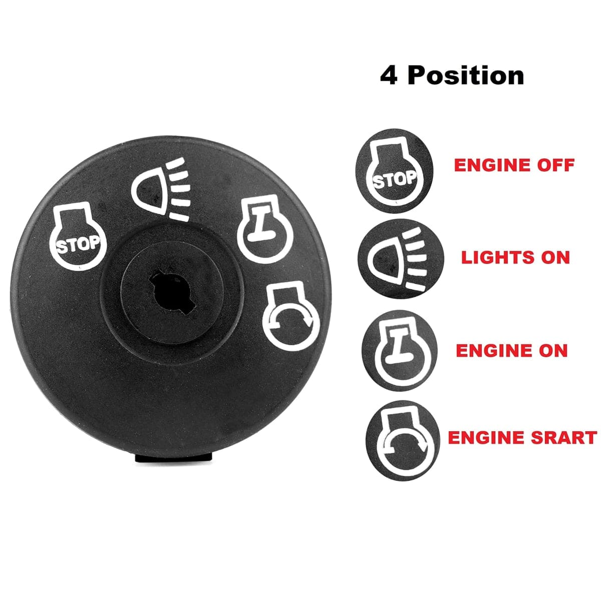 Annolai GY20074 175566 Ignition Switch with Key 4-Position 7-Terminals for Husqvarna Craftsman Dixon Cub Cadet 532175566 John Dee-re L105 L100 L110 E100 D100 LA100 Lawn Mower (532175566-7 Terminals) thumbnail 2