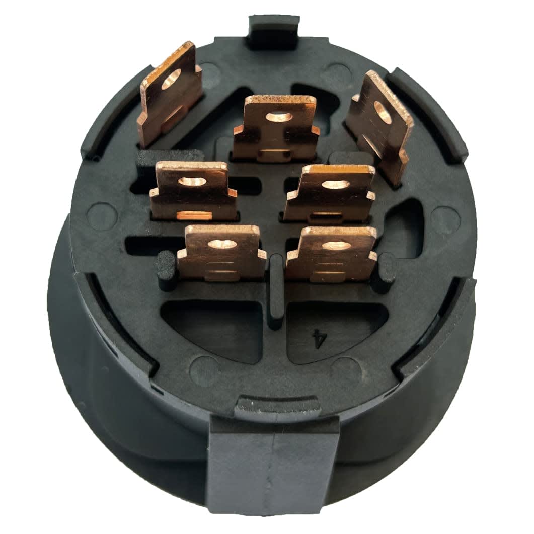 Annolai GY20074 175566 Ignition Switch with Key 4-Position 7-Terminals for Husqvarna Craftsman Dixon Cub Cadet 532175566 John Dee-re L105 L100 L110 E100 D100 LA100 Lawn Mower (532175566-7 Terminals) thumbnail 5
