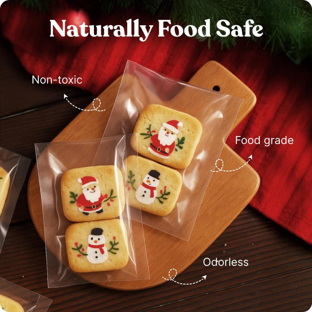 10" X 13" Self Sealing Cellophane Bags (200 Pack) - Clear Cookie Bags With Seal for Baked Goods Packaging, Cookie Wrappers, Bakery Packaging, Bake Sale, Candy, Treats, Goodies, Gifts, Party Favors thumbnail 5