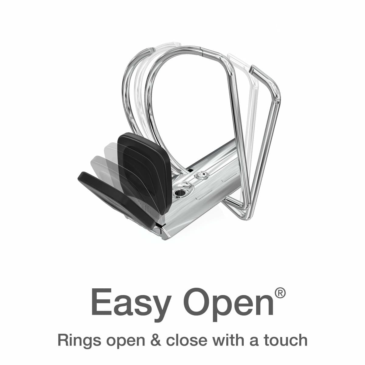 Oxford 3 Ring Binders, 0.5 inch ONE-Touch Easy Open D Rings, Durable Binders for School and Office, View Binder Covers, Xtralife Hinge, Non-Stick, PVC-Free, Black, Holds 125 Sheets, 6 PK (79901) thumbnail 2