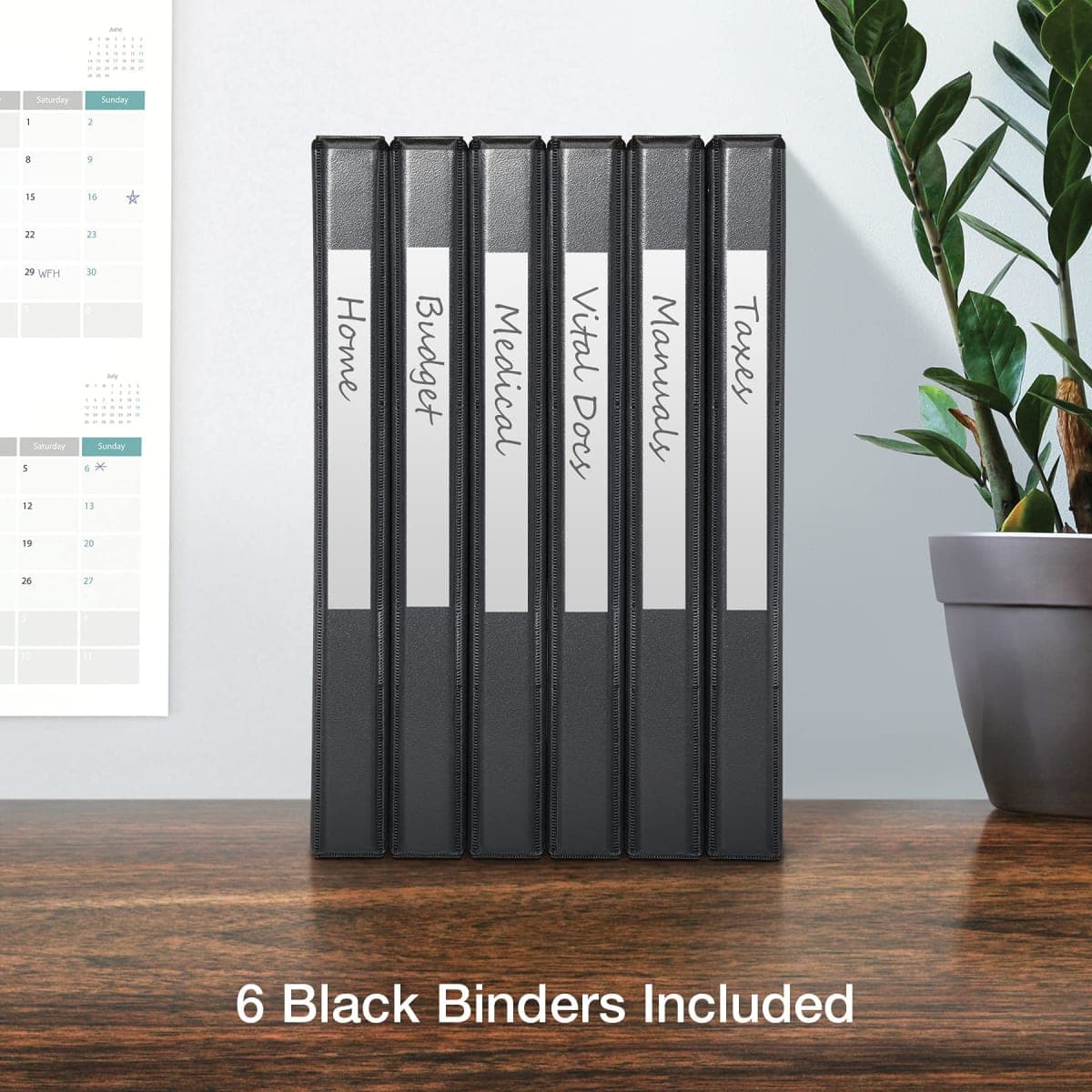 Oxford 3 Ring Binders, 0.5 inch ONE-Touch Easy Open D Rings, Durable Binders for School and Office, View Binder Covers, Xtralife Hinge, Non-Stick, PVC-Free, Black, Holds 125 Sheets, 6 PK (79901) thumbnail 5