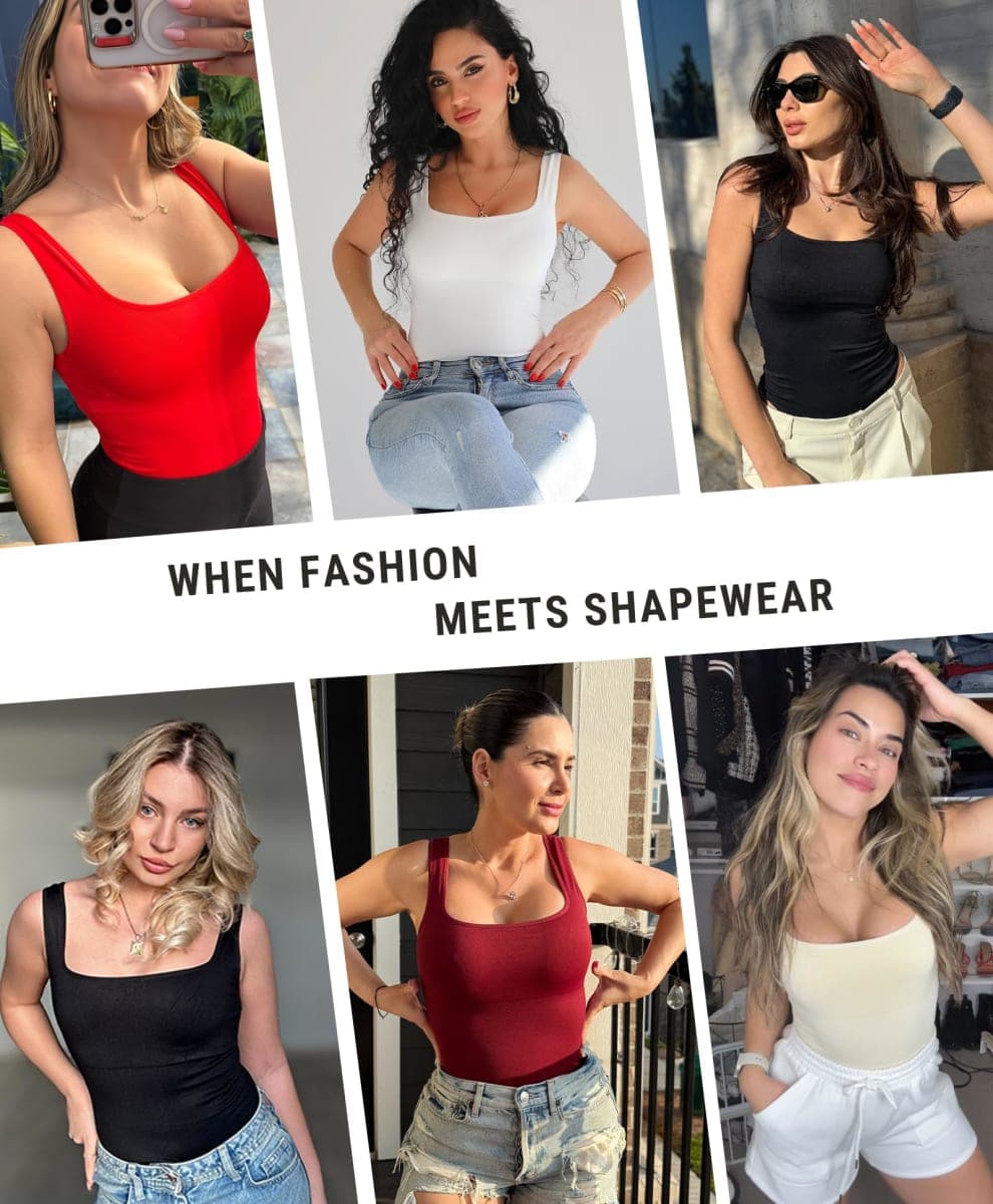 FeelinGirl shapewear women tummy control bodysuits body shaper for women White M/L thumbnail 2