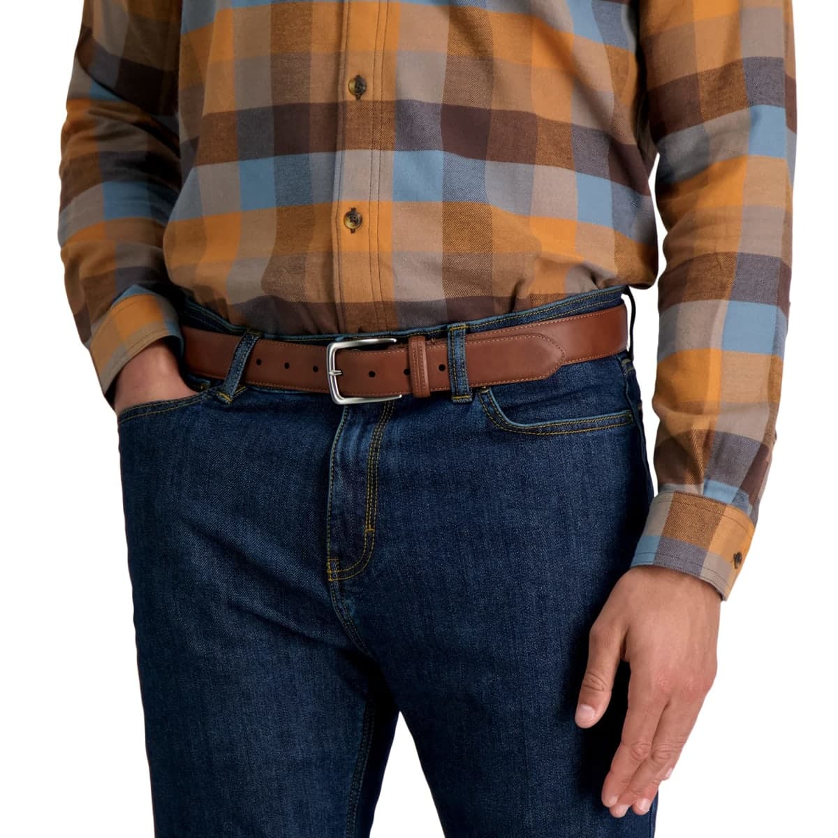 Columbia Men's Big-Tall Trinity 35mm Feather Edge Belt, Tan, 48 thumbnail 5