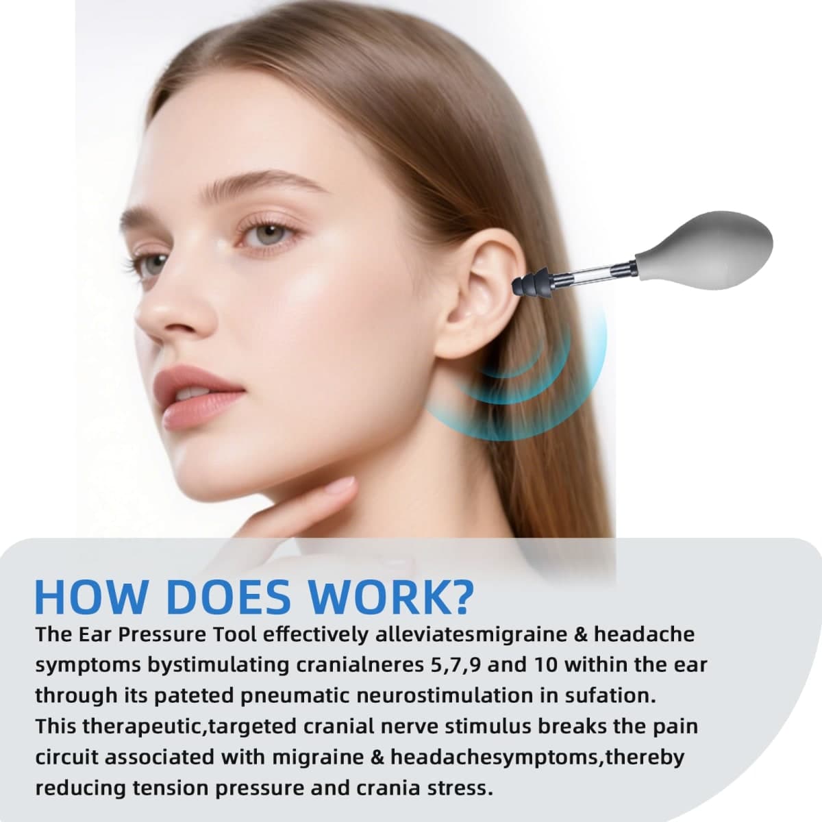 TANNRAN Ear Pressure Relief Suction Device,Migraine and Headache Relief Products,Airplane Ear Tinnitus Relief Through Inner Ear Pressure Balance,Reduces Tension,Equipped with 3 Sizes of Earplugs thumbnail 2