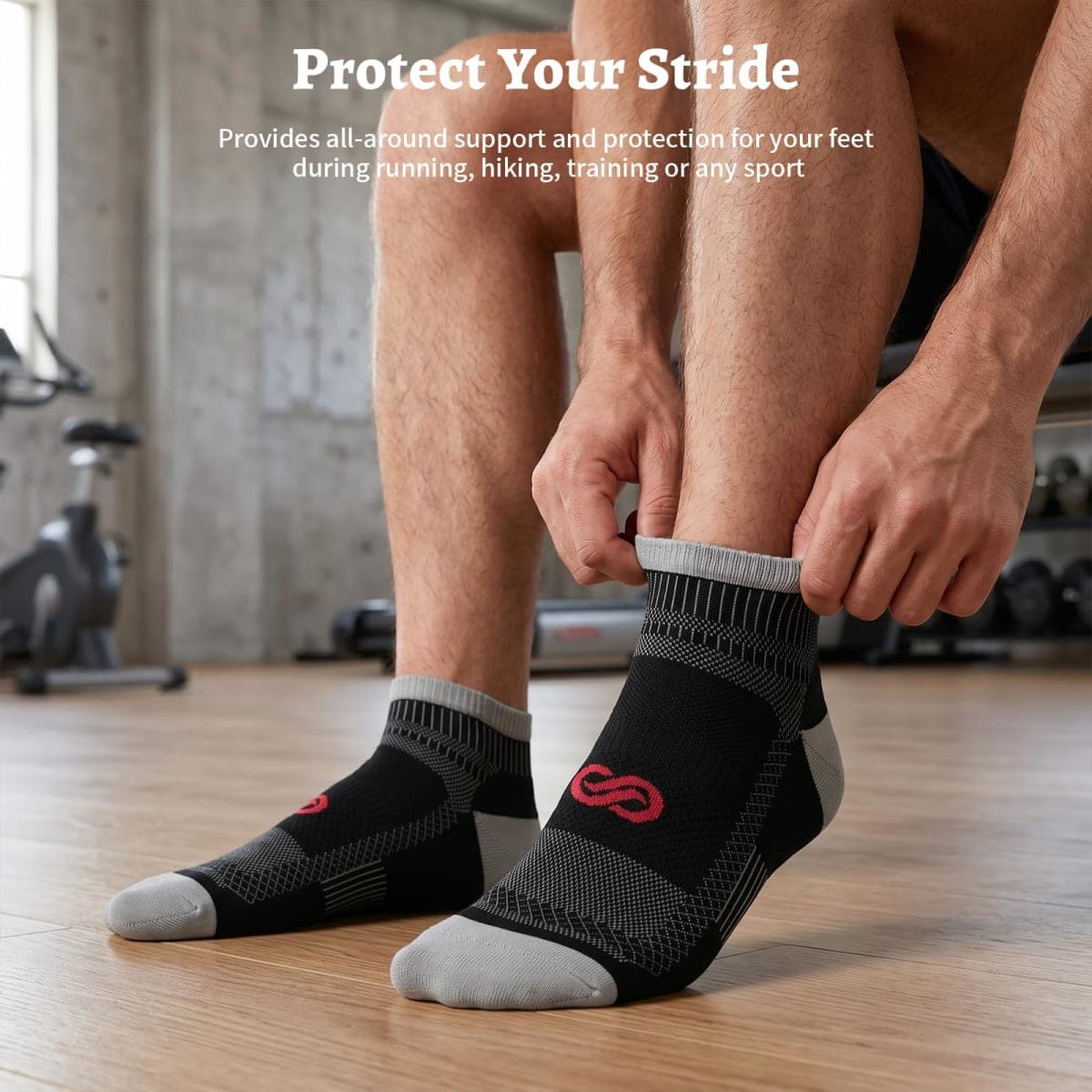 PAPLUS Ankle Compression Socks Women and Men 2/4/6 Pairs, Low Cut Compression Running Socks Men with Ankle Support thumbnail 2