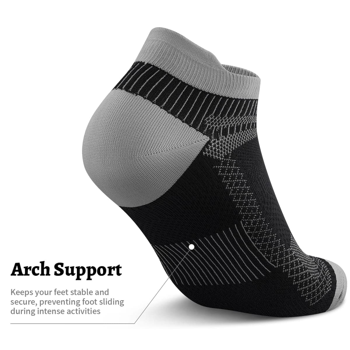 PAPLUS Ankle Compression Socks Women and Men 2/4/6 Pairs, Low Cut Compression Running Socks Men with Ankle Support thumbnail 5