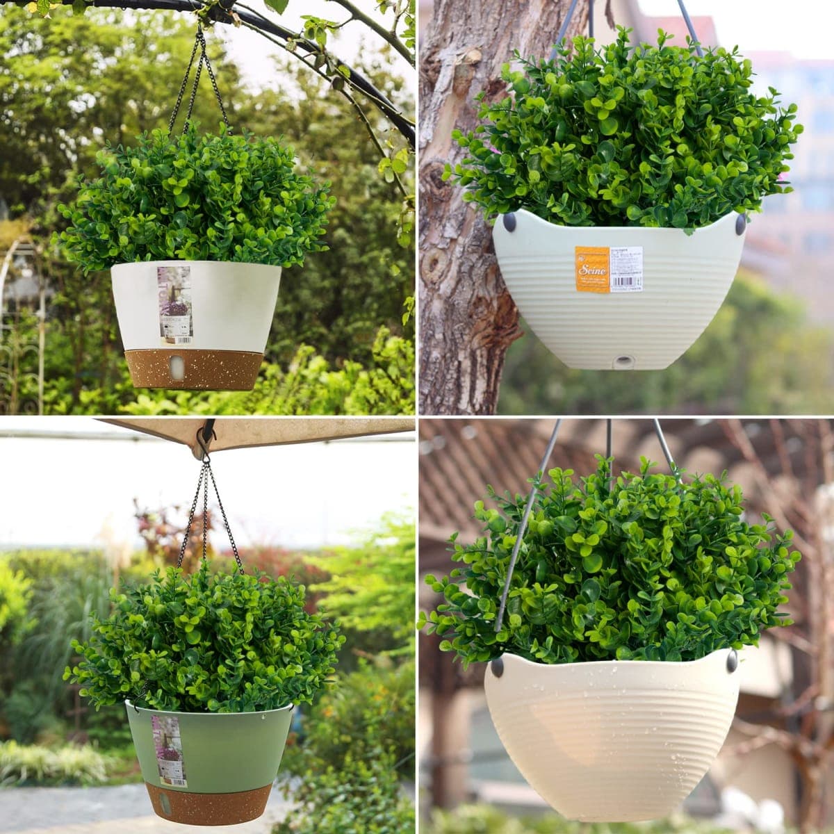 Lnoicy Artificial Greenery Plants Outdoor UV Resistant Fake Plants Boxwood Shrubs Grass,20 Bundles for Farmhouse Home Garden Office Patio Backyard Wedding and Indoor Outdoor Decoration thumbnail 4