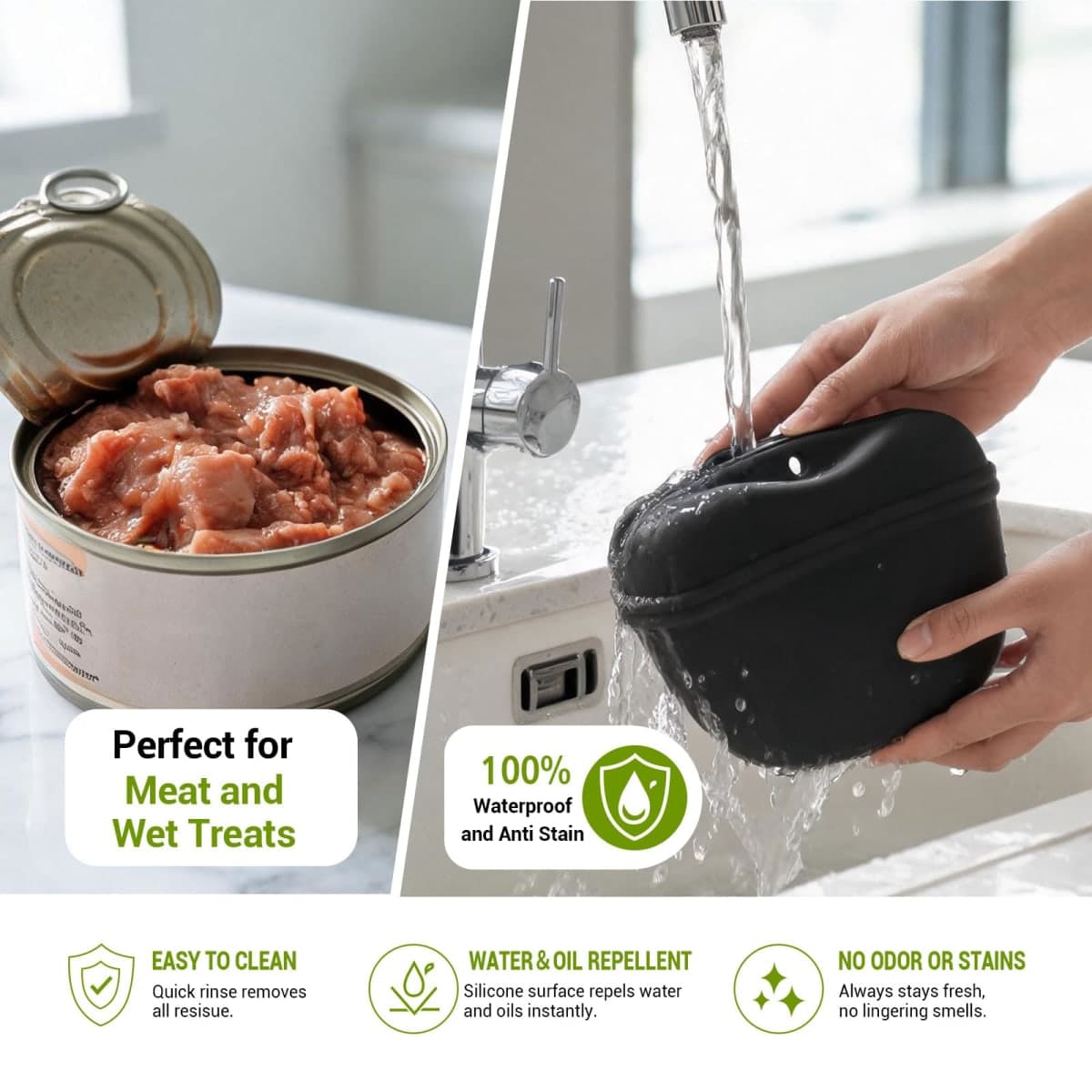 AUDWUD Silicone treat pouch with clicker magnetic closure clip thumbnail 4