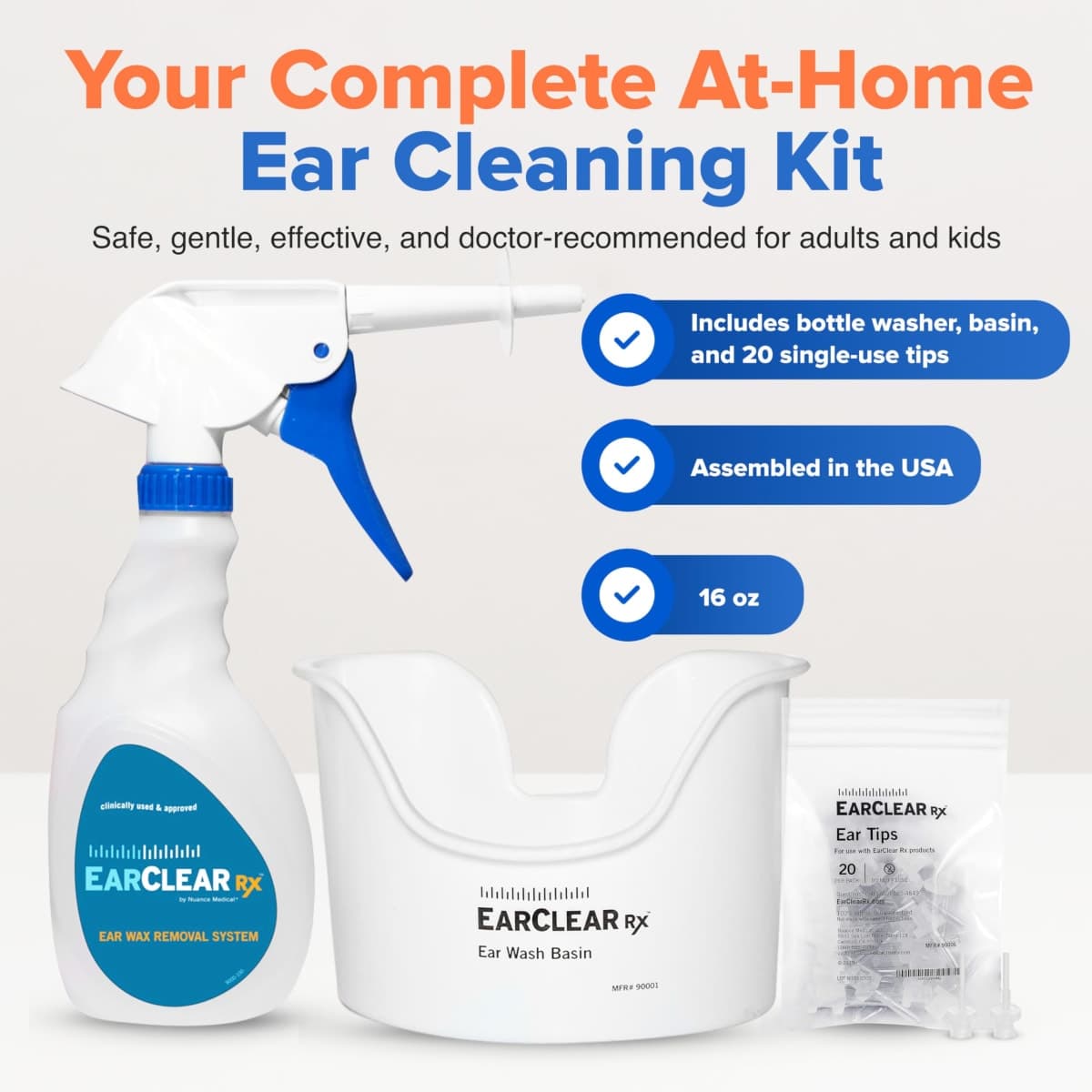 EarClear RX Ear Wax Removal Kit, Complete Ear Cleaning for Adults & Kids thumbnail 2