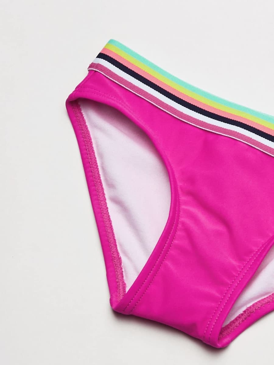 Kanu Surf Girls' Tanya UPF 50+ Beach Sport Athletic Bikini Swimsuit, Bobby Fuschia, 8 thumbnail 3
