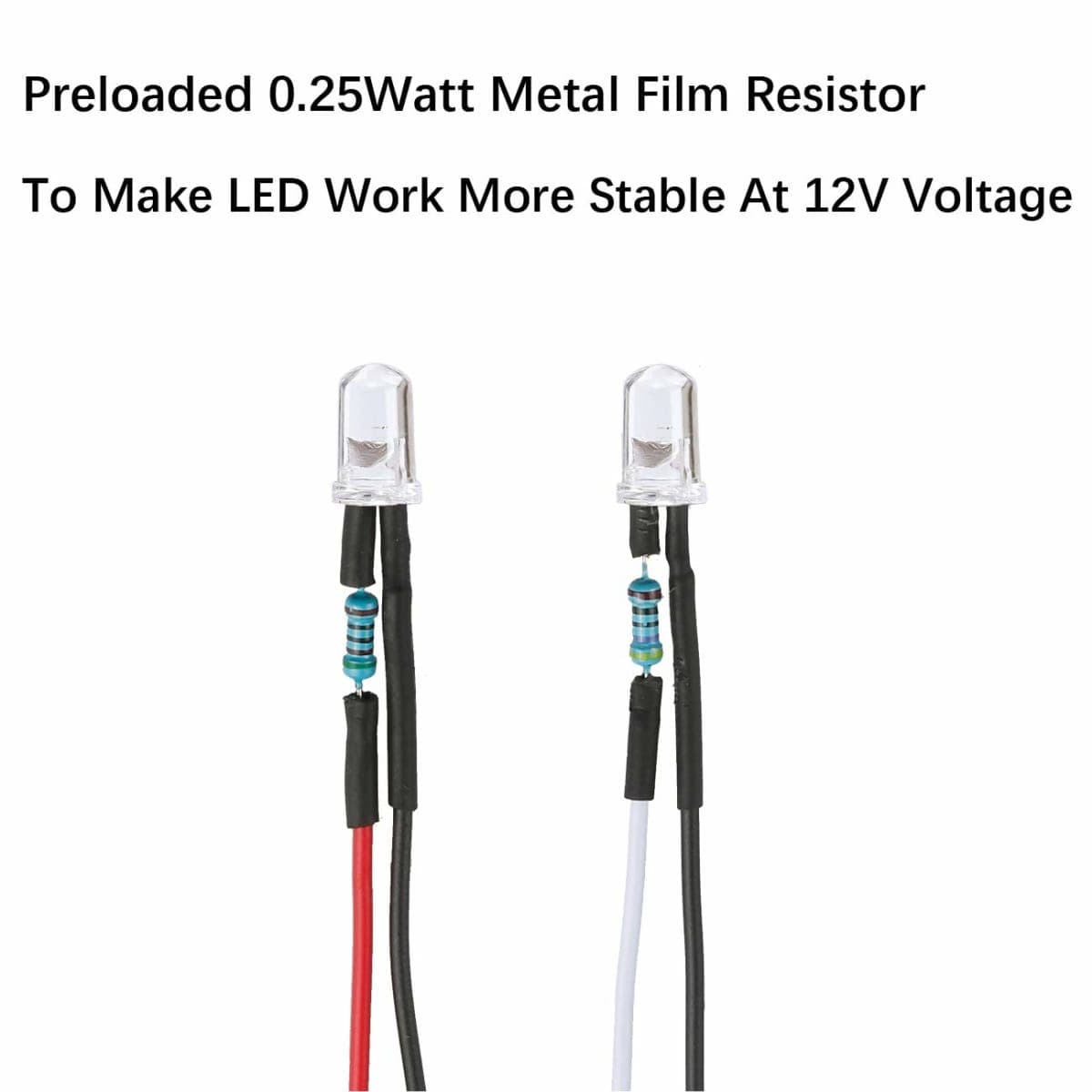 EDGELEC 30pcs 12 Volt 5mm RGB Slow Flasing LED Lights Emitting Diodes, Multicolor (Colors Changed Automatically) Pre Wired 7.9 inch DC 12V LED Light Clear Lens Small LED Lamps thumbnail 3