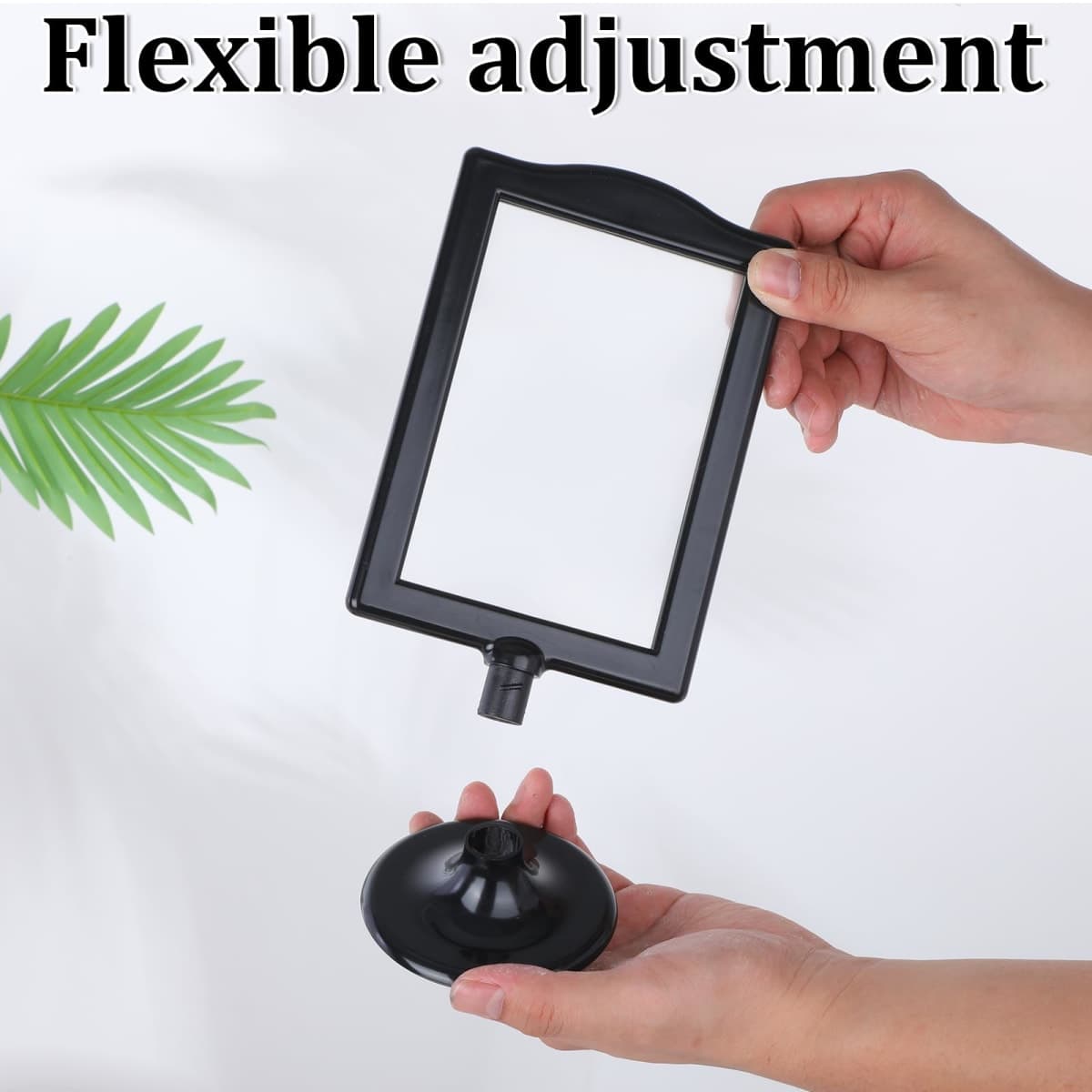 Exclaith 10 Pack Double Sided Standing Picture Frames, 4x6 Inch Pedestal Photo Frame Two Sided Vertical Picture Holder Plastic Vertical Photo Frame for Table Number, Menu, Wedding(Black) thumbnail 4