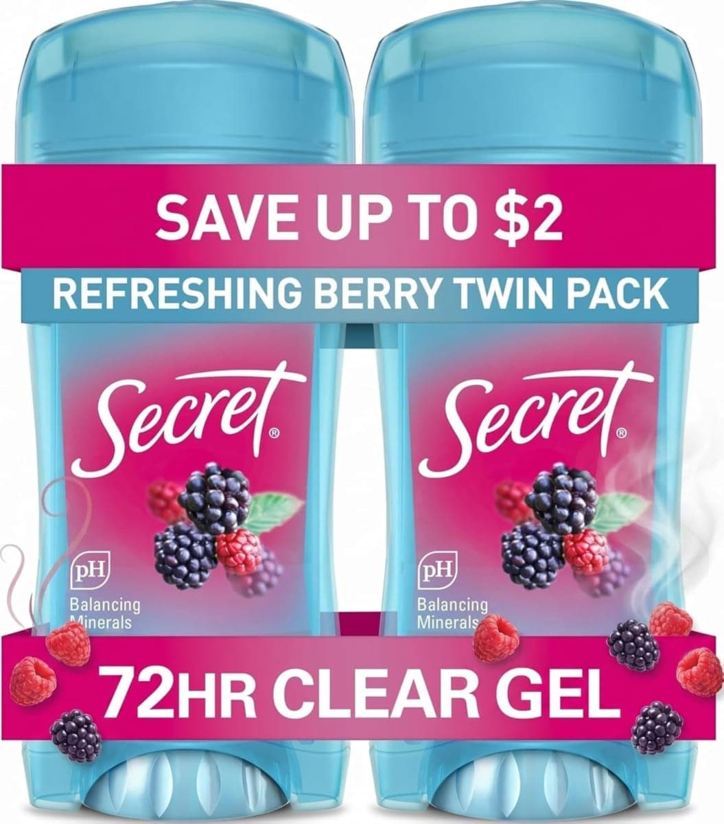 Secret Scent Expressions so Very Summer Berry Clear Gel Women's Twin Antiperspirant and Deodorant, 5.2 Ounce, Packaging May Vary