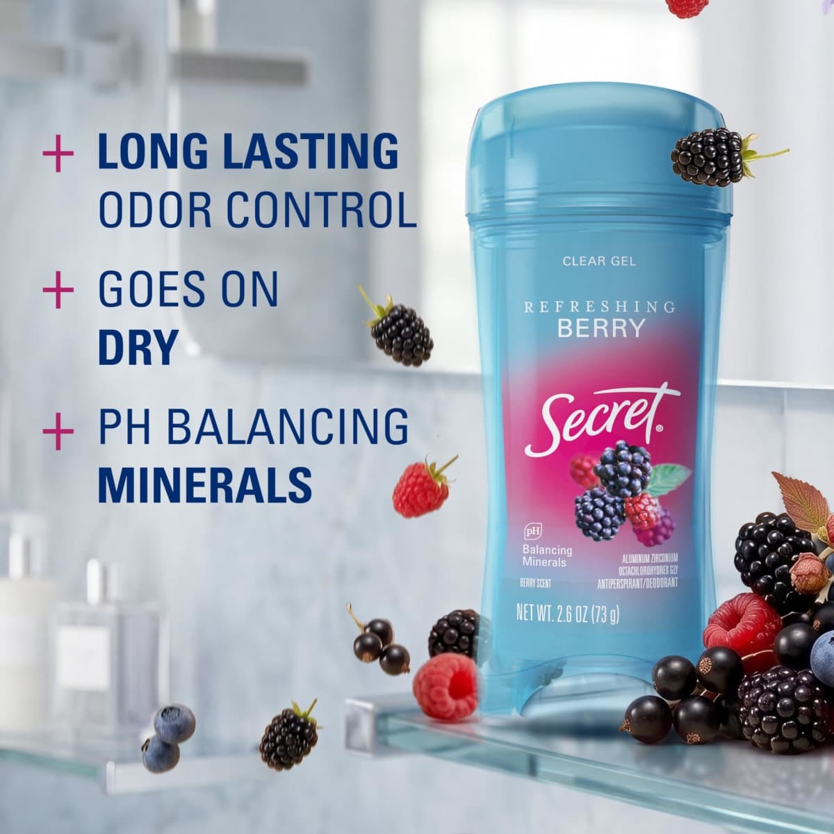 Secret Scent Expressions so Very Summer Berry Clear Gel Women's Twin Antiperspirant and Deodorant, 5.2 Ounce, Packaging May Vary thumbnail 2