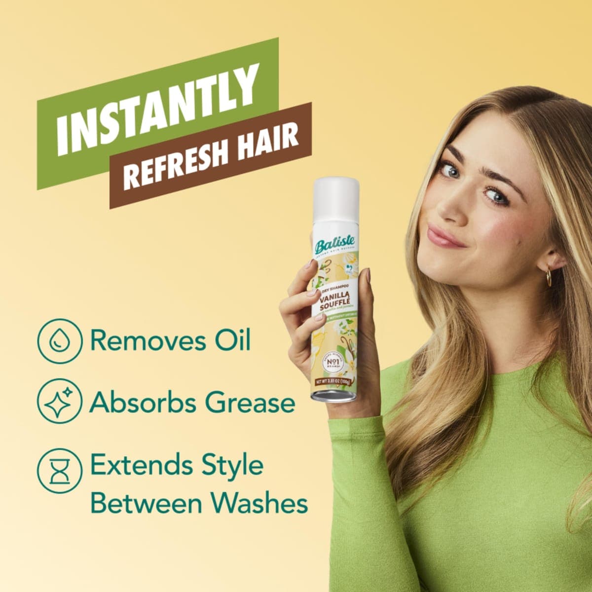 Batiste Dry Shampoo, Vanilla Souffle, 3.81 Oz thumbnail 2